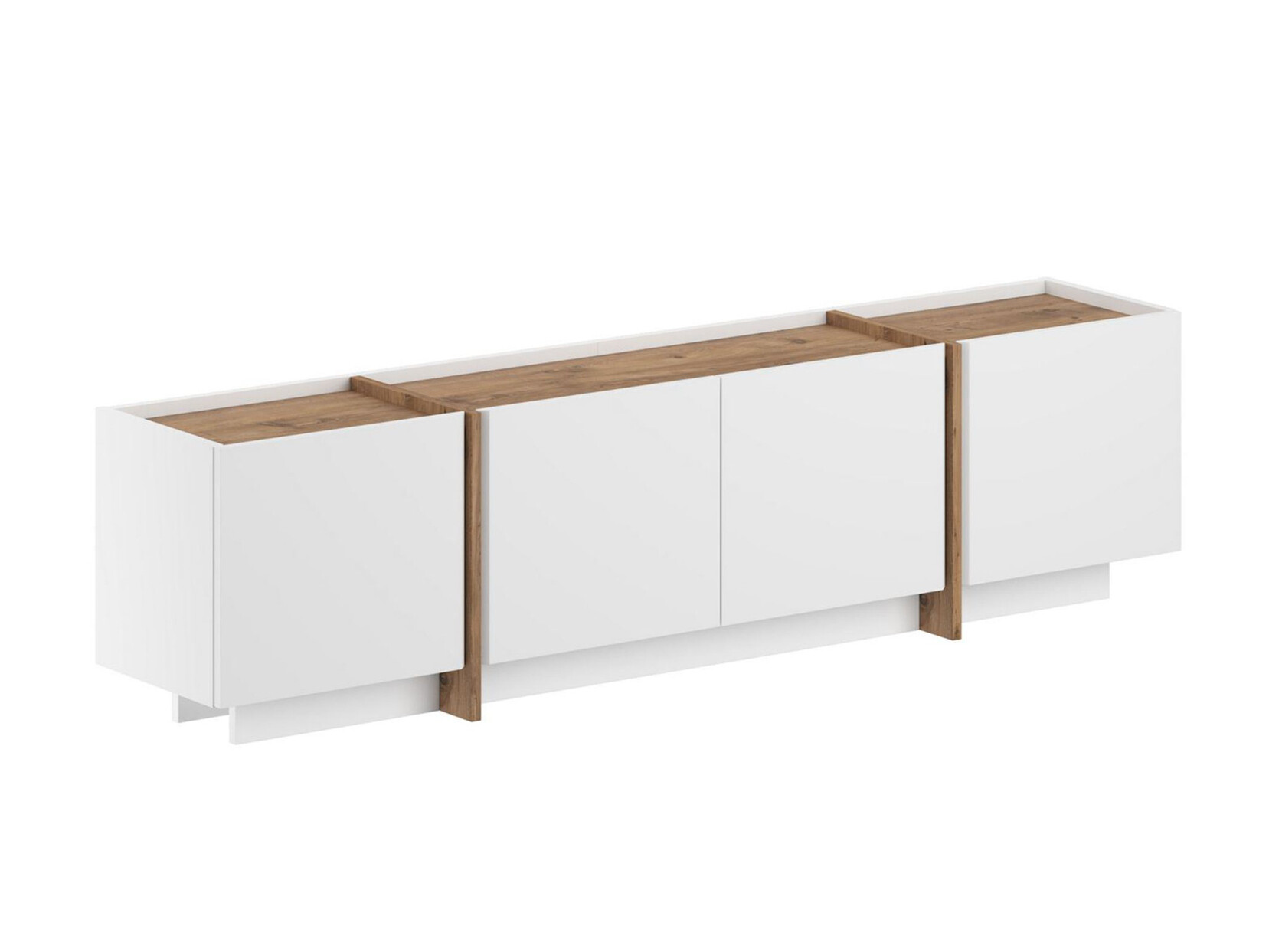 TV komoda Novato 152 (Belo + Bor)