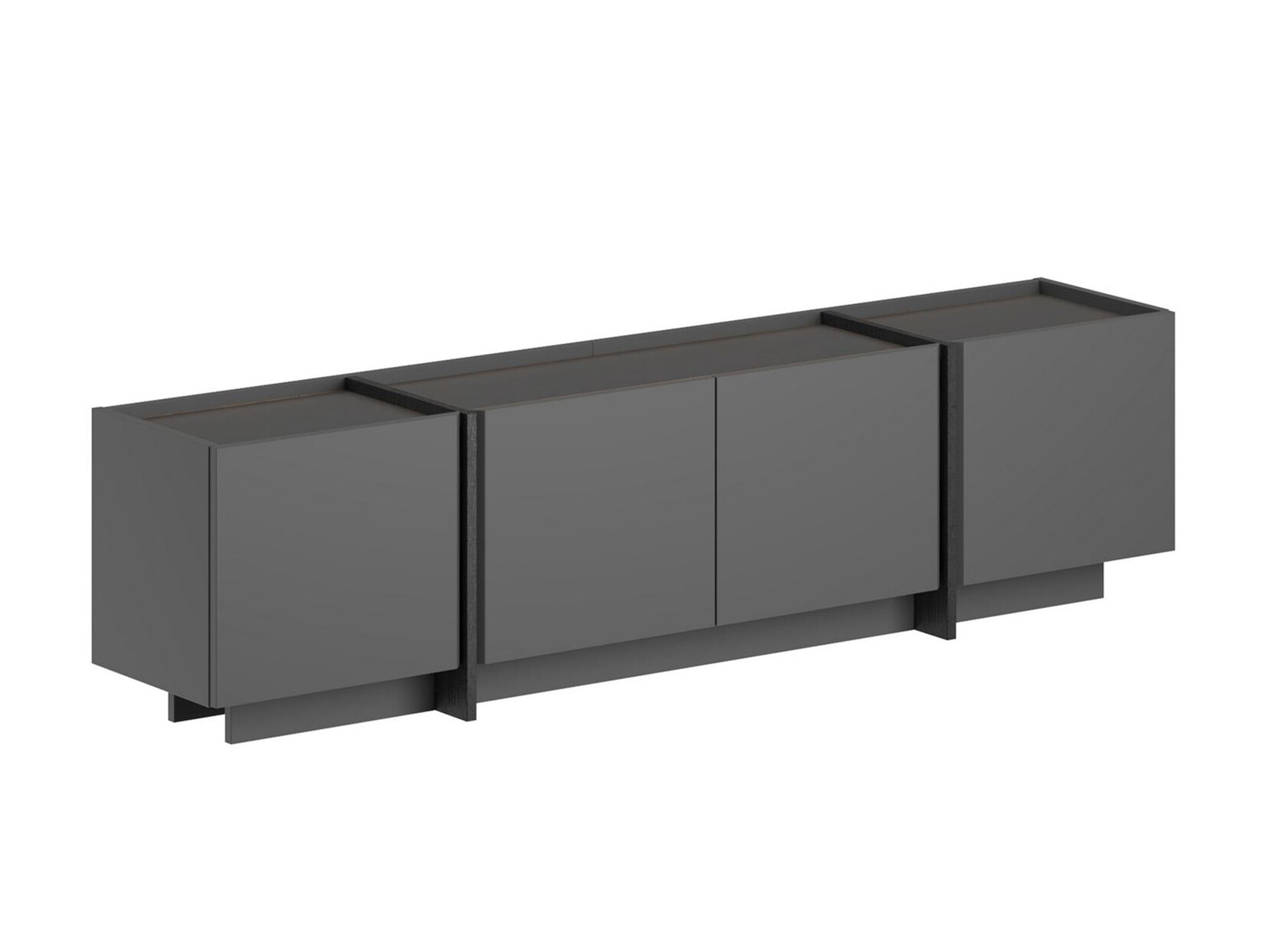 TV komoda Novato 152 (Crno + Antracit)