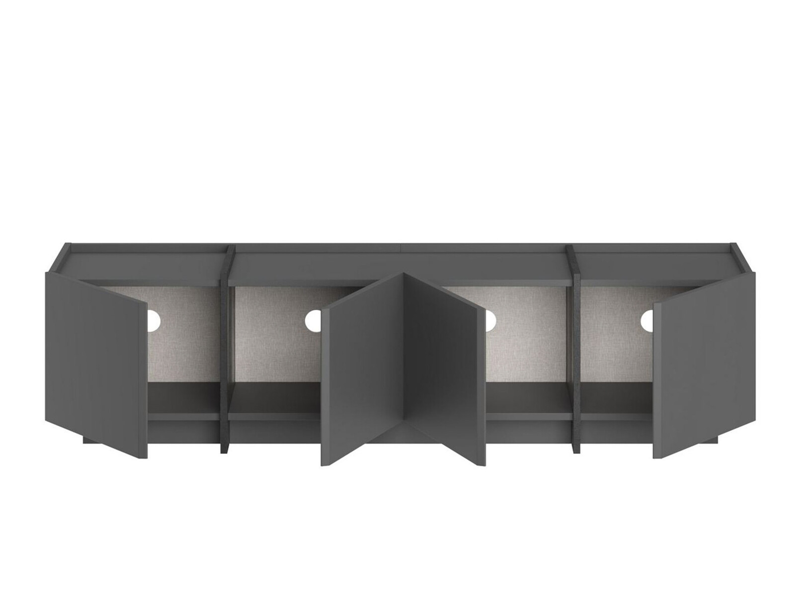 TV komoda Novato 152 (Crno + Antracit)