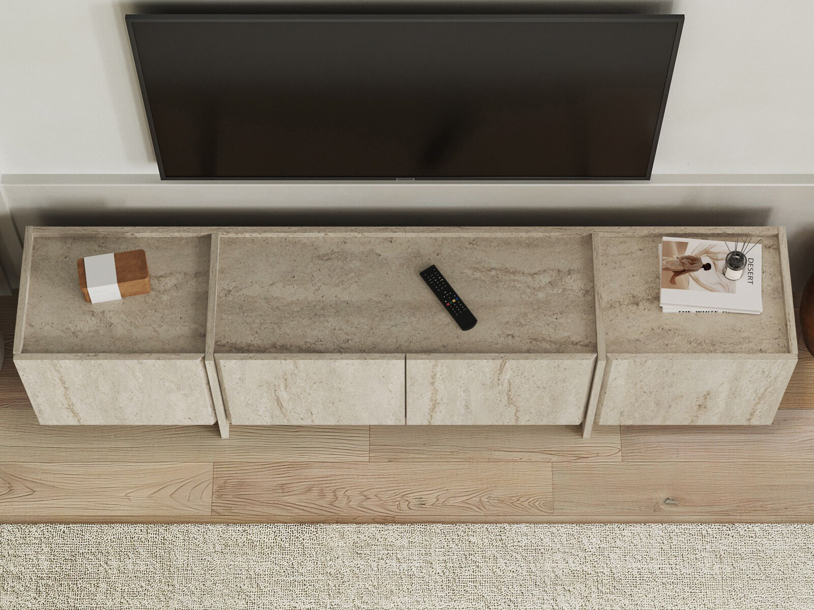 TV komoda Novato 152 (Svetlo Travertine)