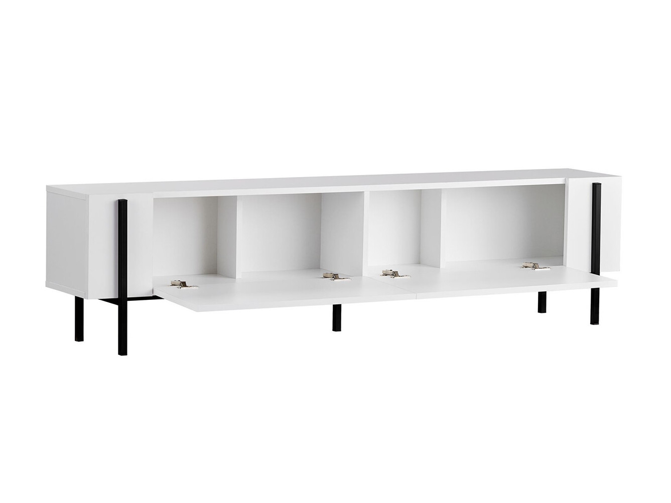 TV komoda Novato 154 (Belo + Crno)