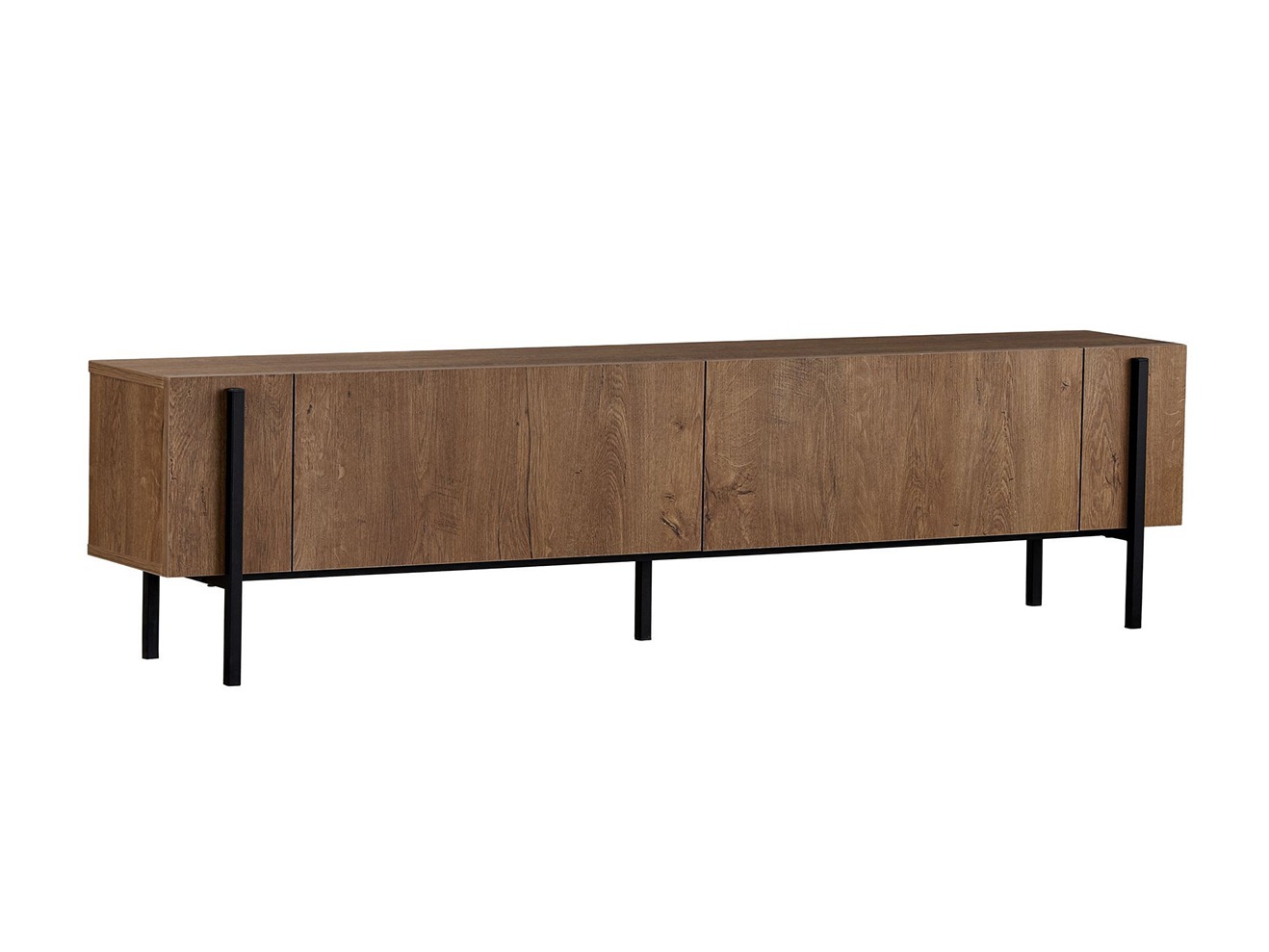 TV komoda Novato 154 (Crno + Hrast)