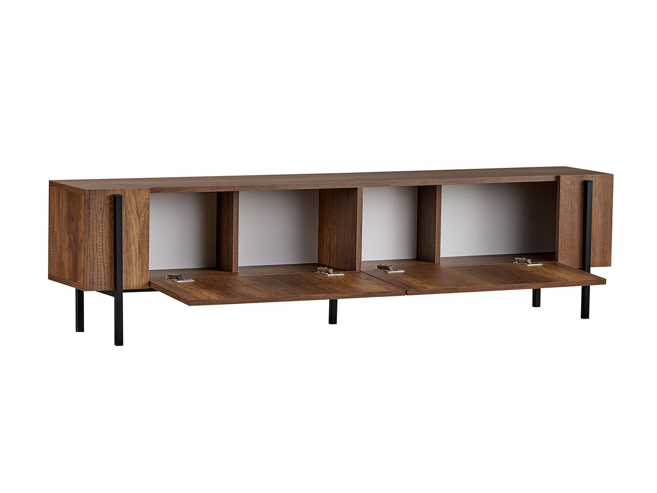 TV komoda Novato 154 (Crno + Orah)