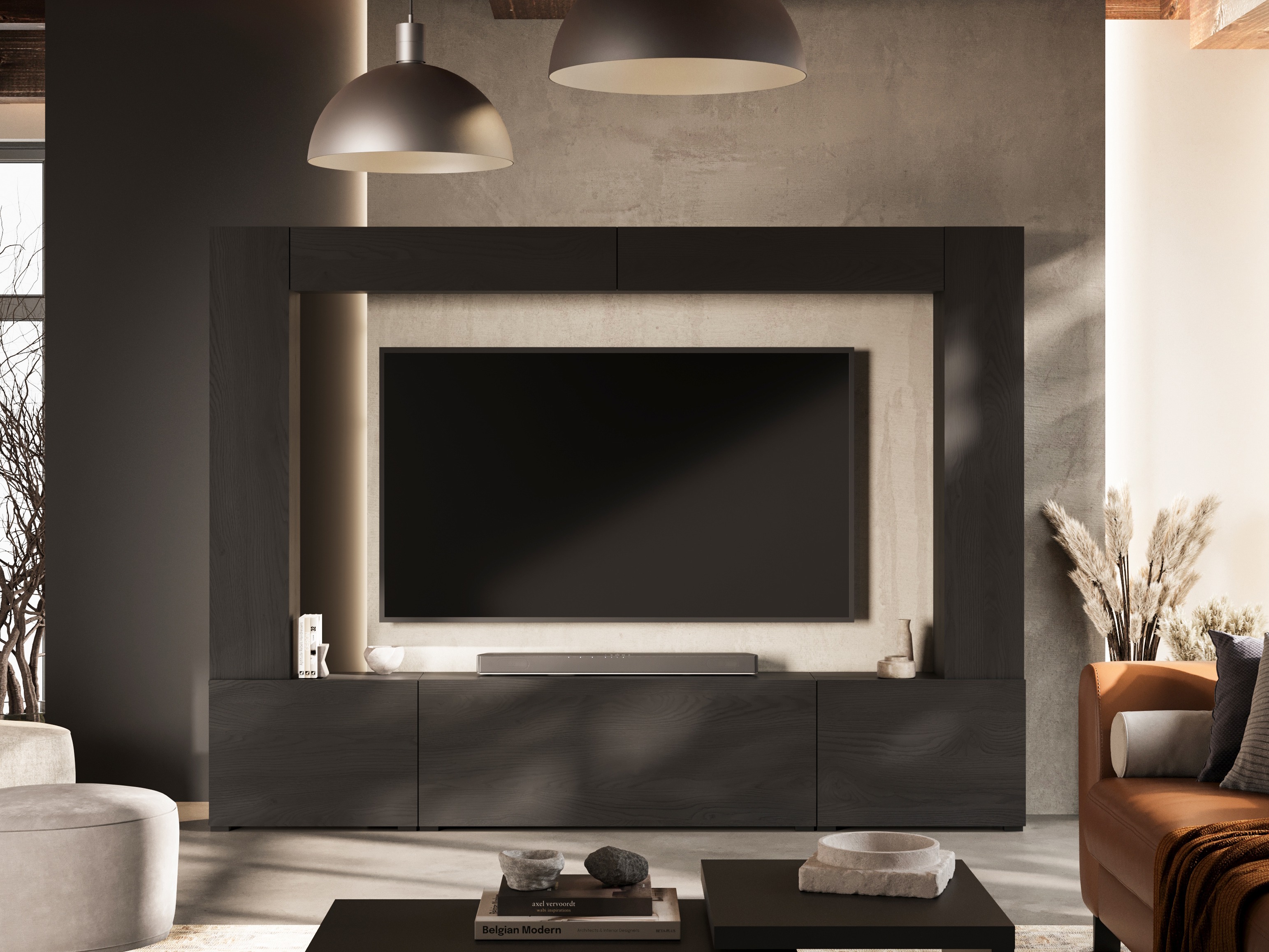 Set za dnevnu sobu Austin 392 (Crno)