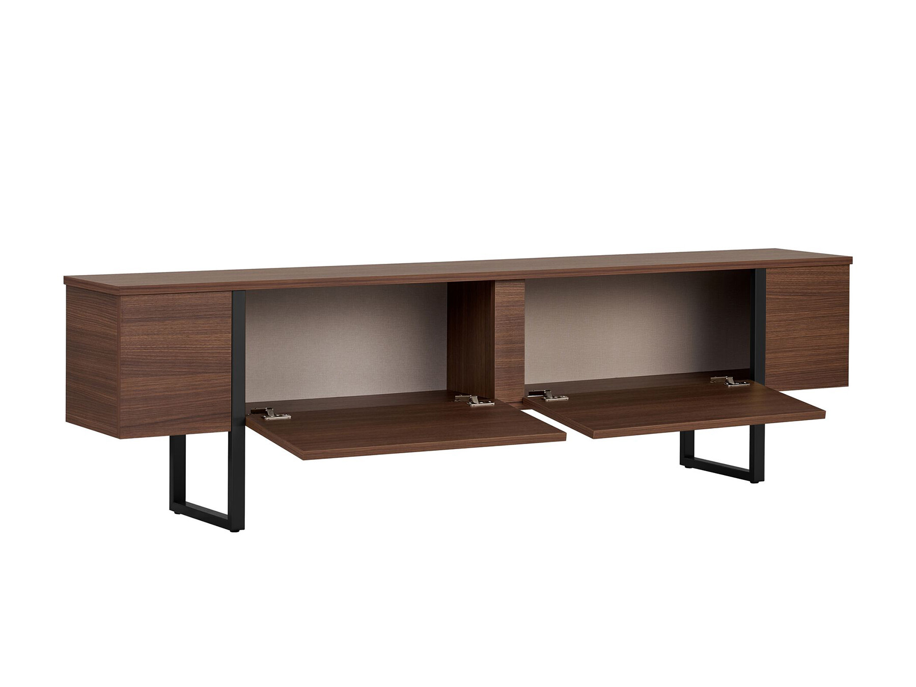 TV komoda Novato 156 (Crno + Orah)