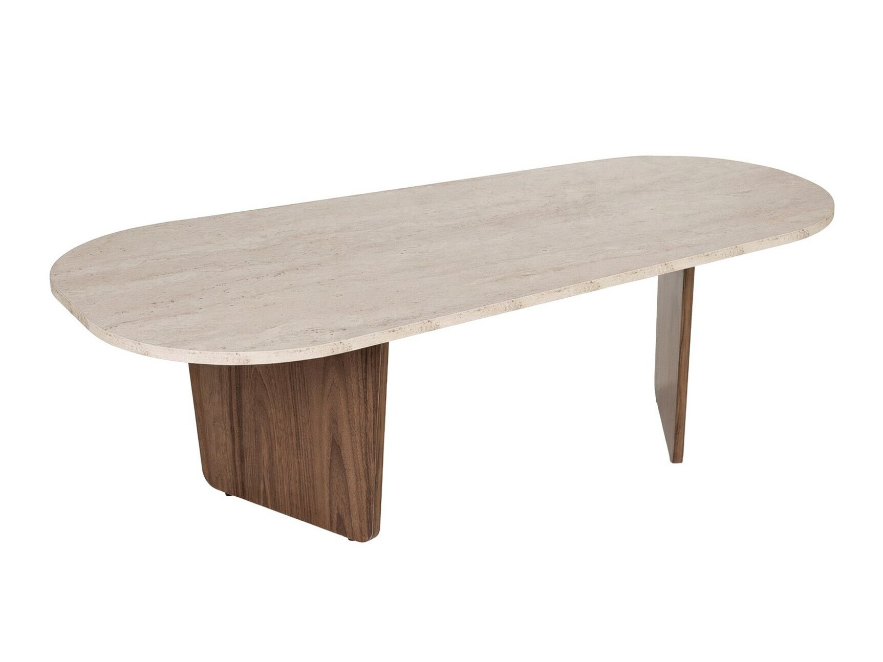 Stočić za kafu Novato 135 (Svetlo Travertine + Orah)