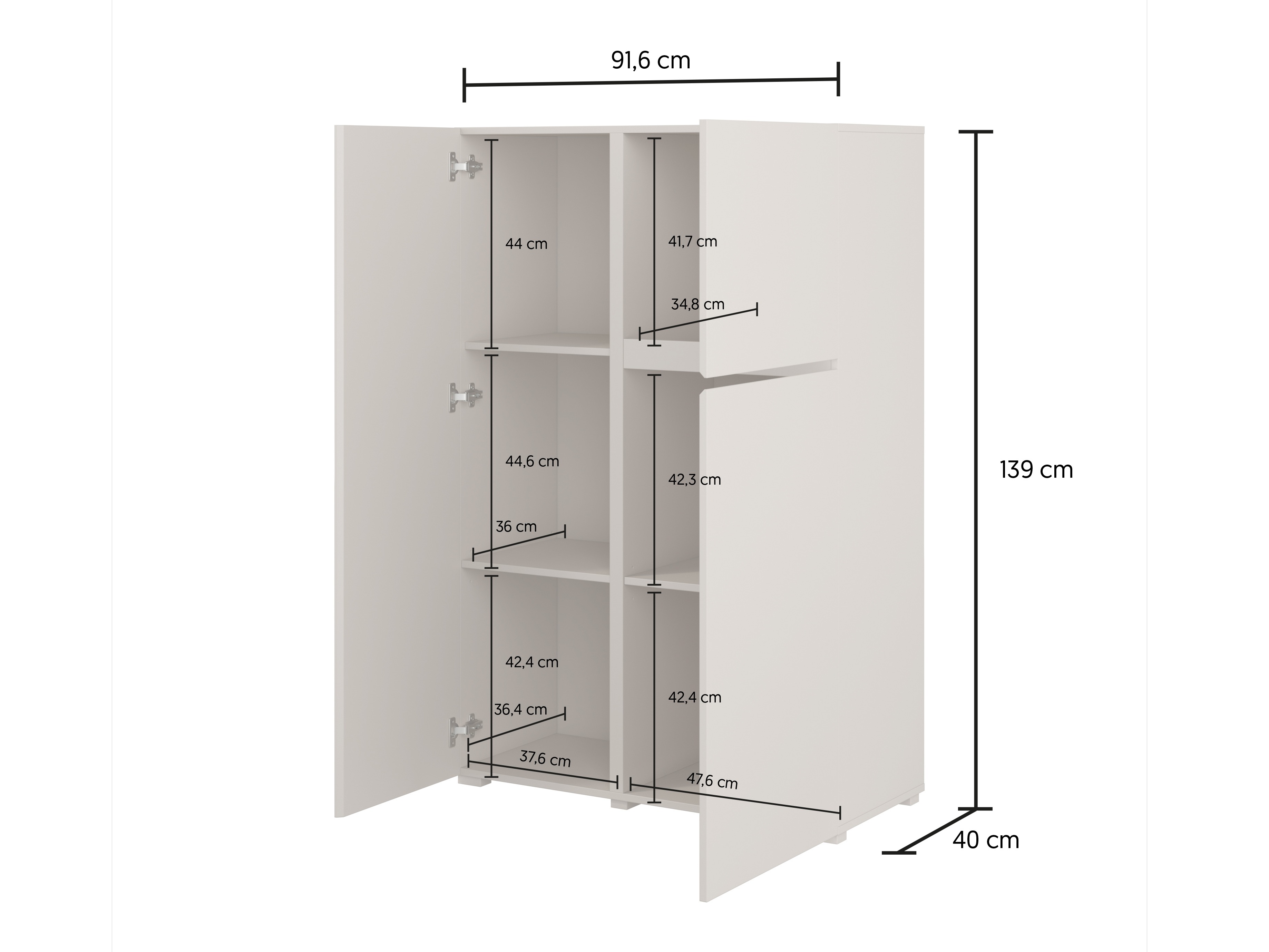 Polica Elbleve 102 (Crno)