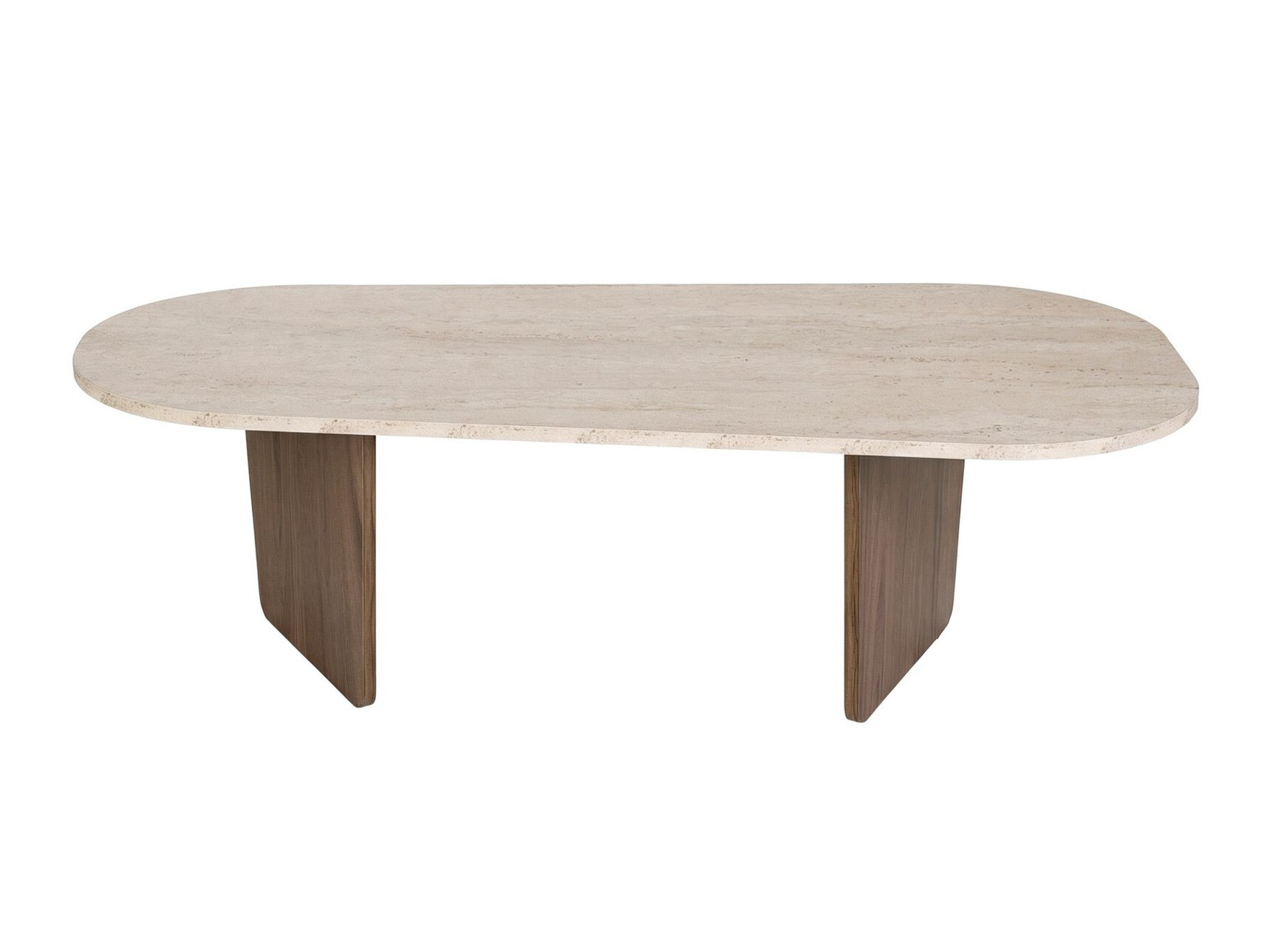 Stočić za kafu Novato 135 (Svetlo Travertine + Orah)