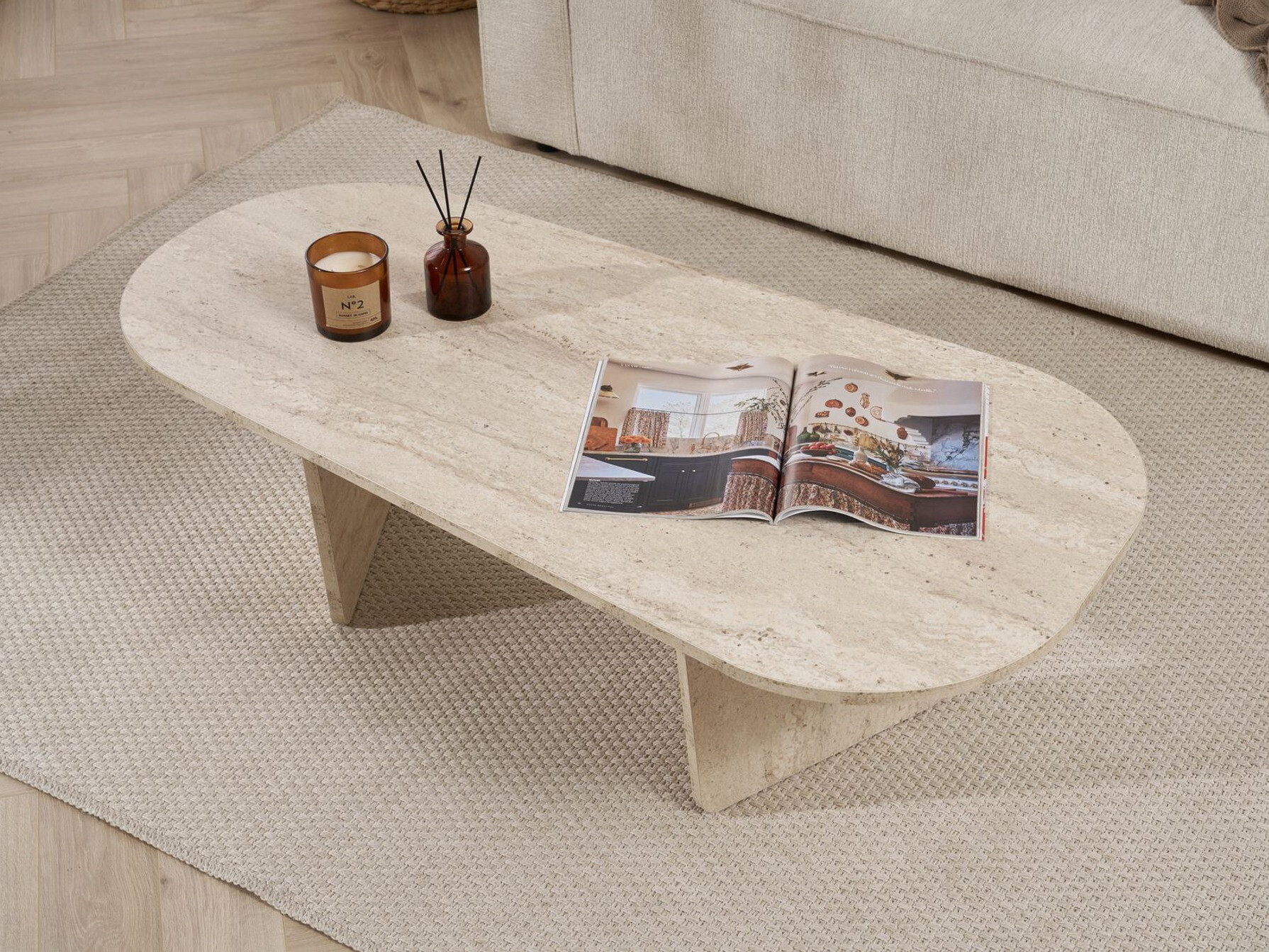 Stočić za kafu Novato 135 (Svetlo Travertine)