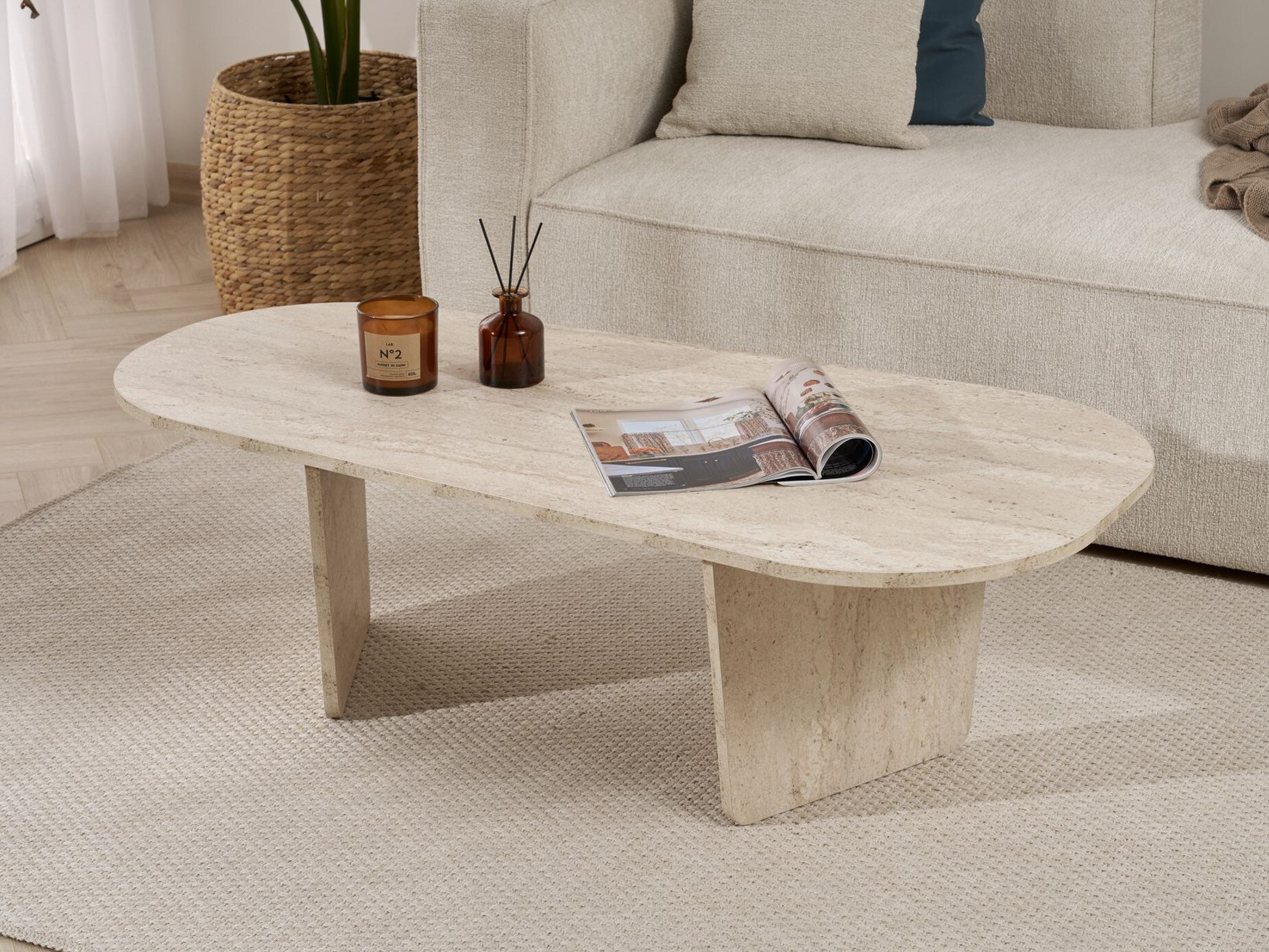 Stočić za kafu Novato 135 (Svetlo Travertine)