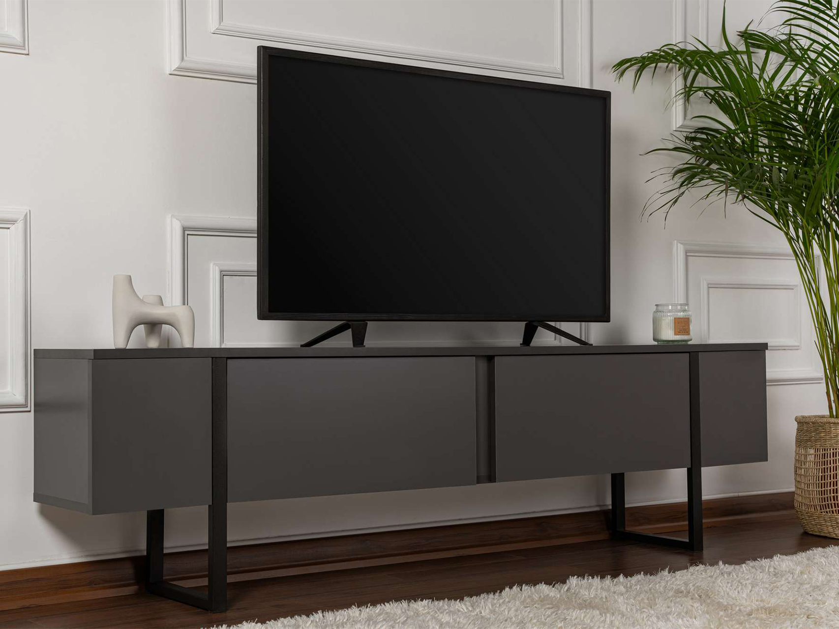 TV komoda Novato 105 (Antracit + Crno)