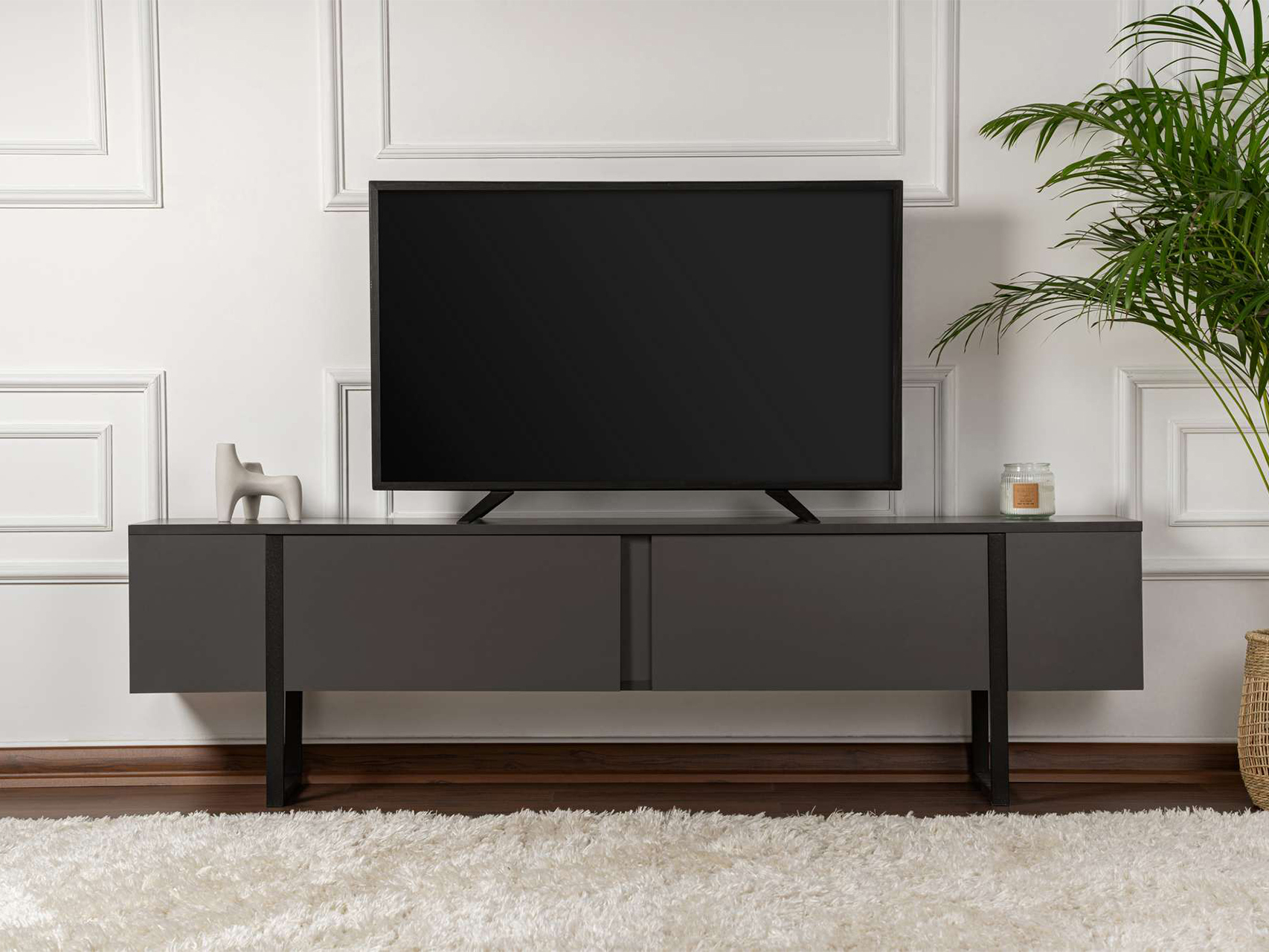 TV komoda Novato 105 (Antracit + Crno)