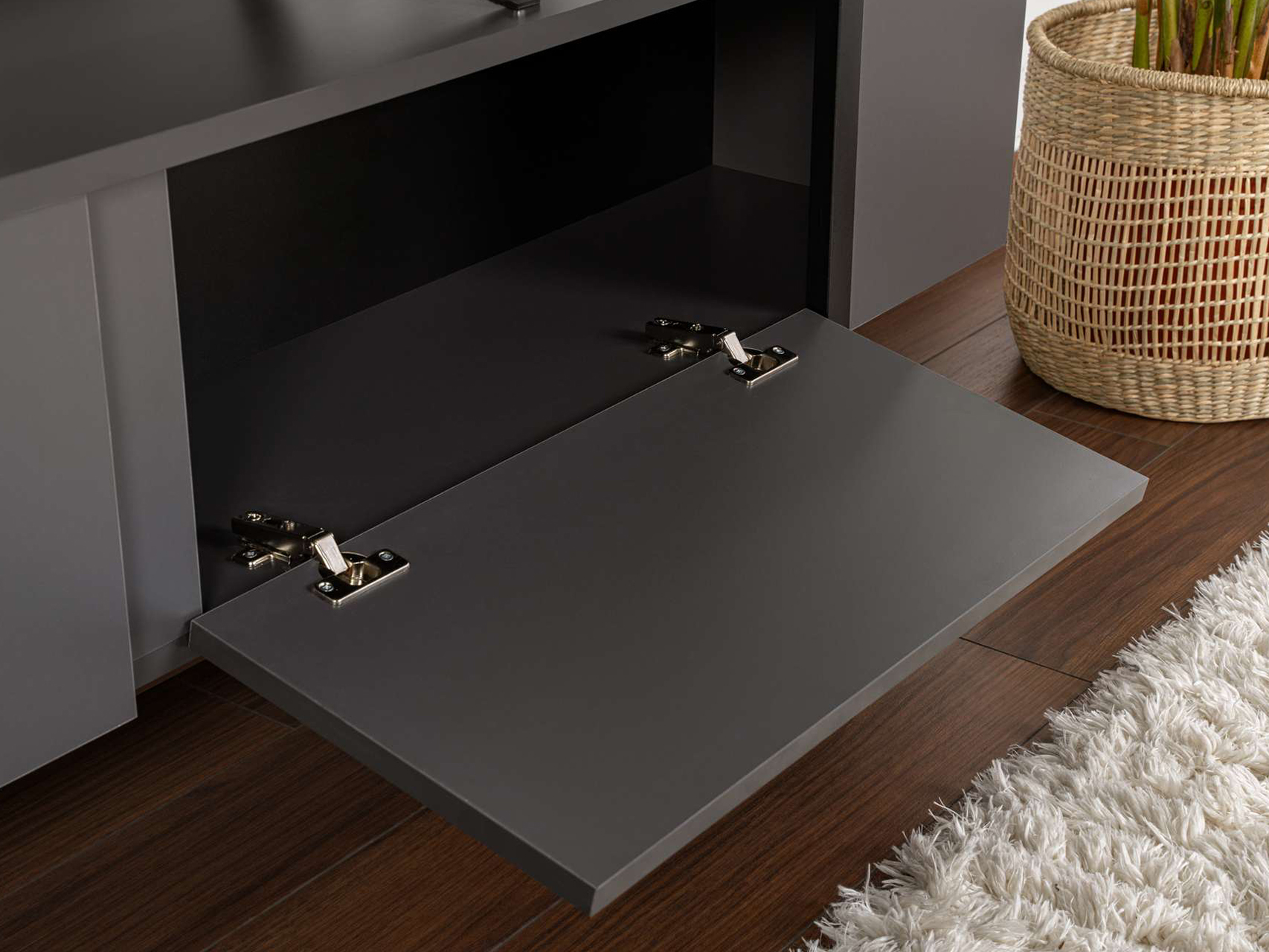 TV komoda Novato 105 (Antracit + Crno)