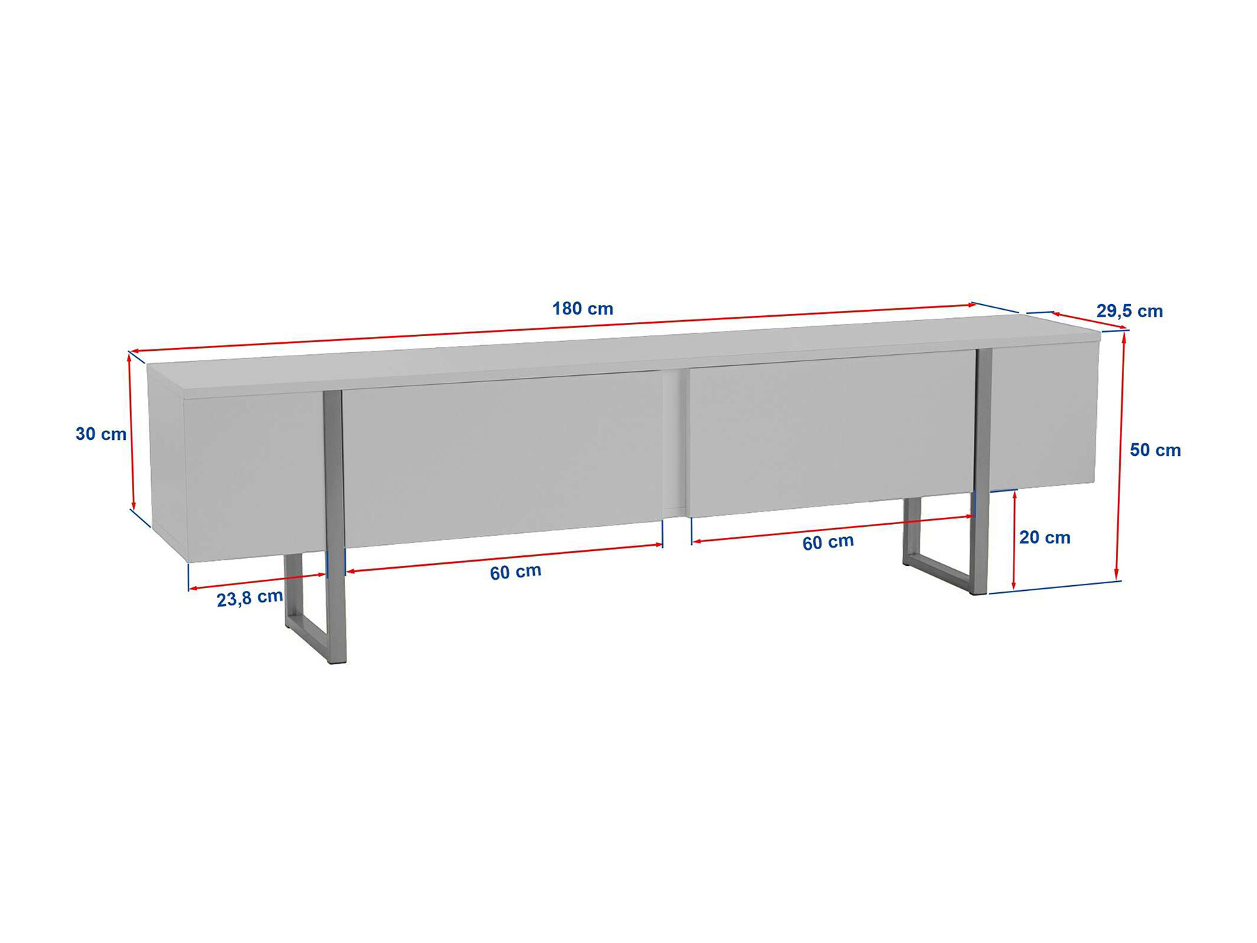 TV komoda Novato 105 (Antracit + Crno)
