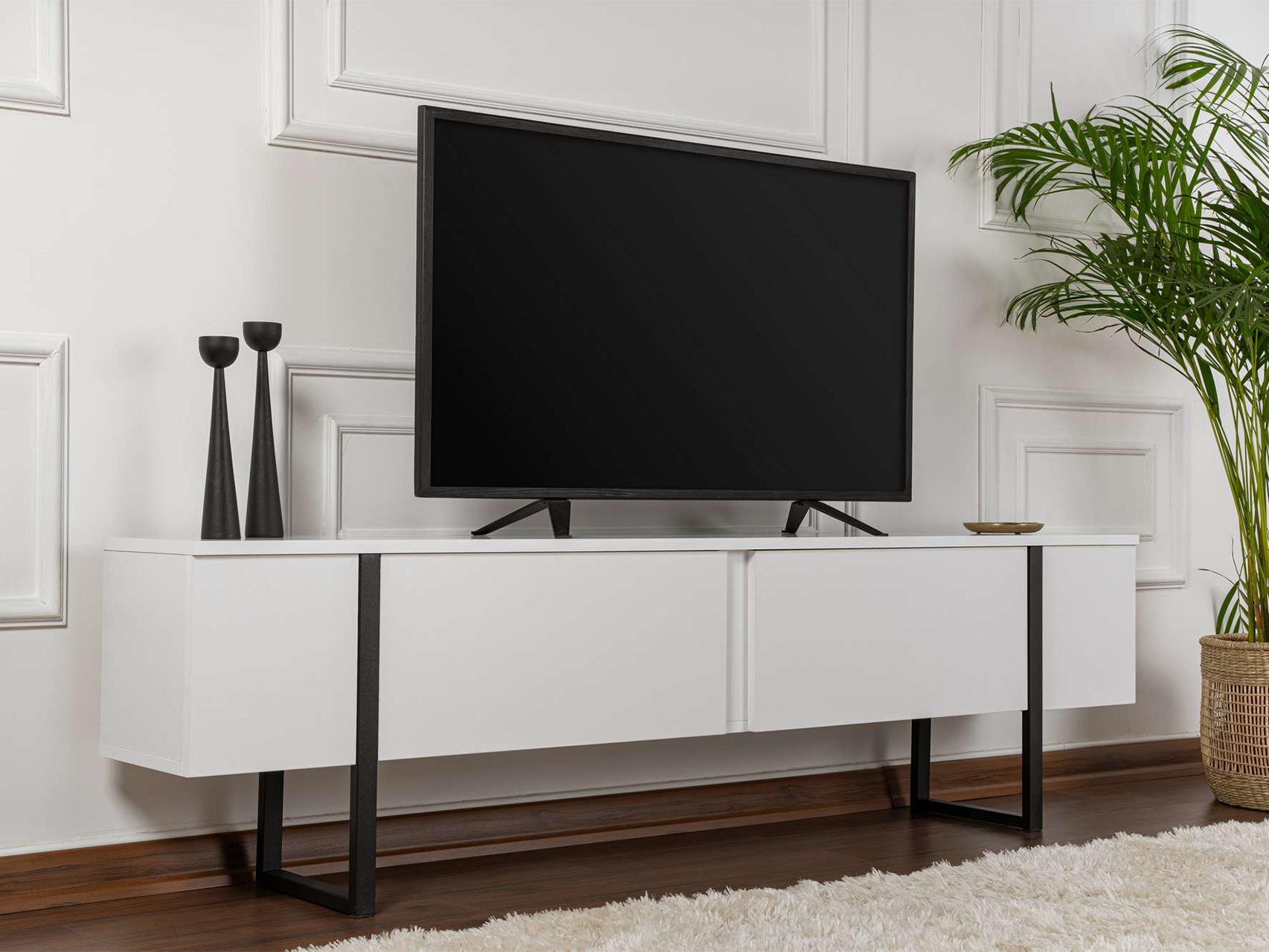 TV komoda Novato 105 (Belo + Crno)