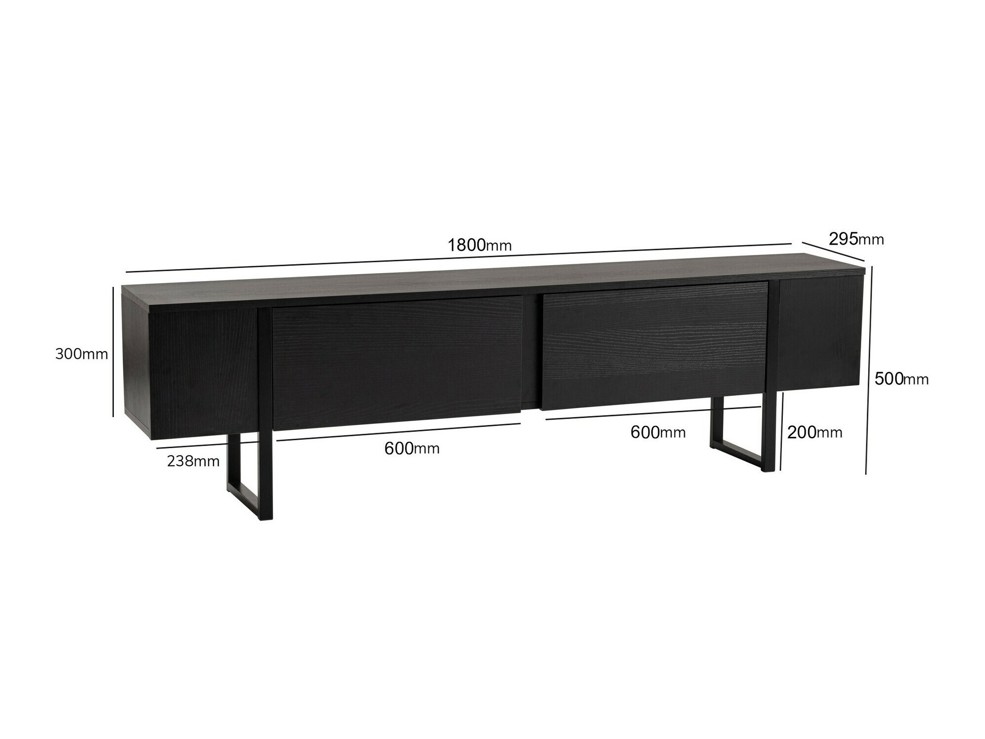TV komoda Novato 105 (Crno)