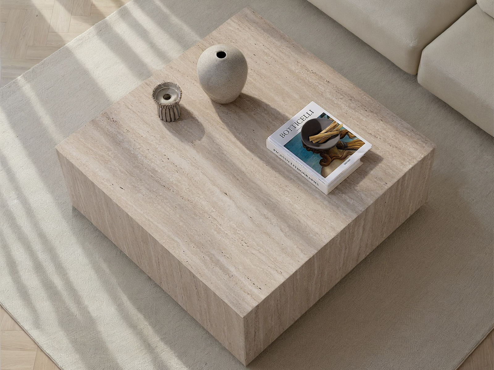 Stočić za kafu Novato 160 (Svetlo Travertine)