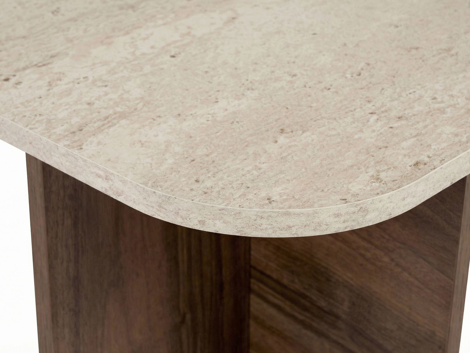 Stočić za kafu Novato 164 (Orah + Svetlo Travertine)