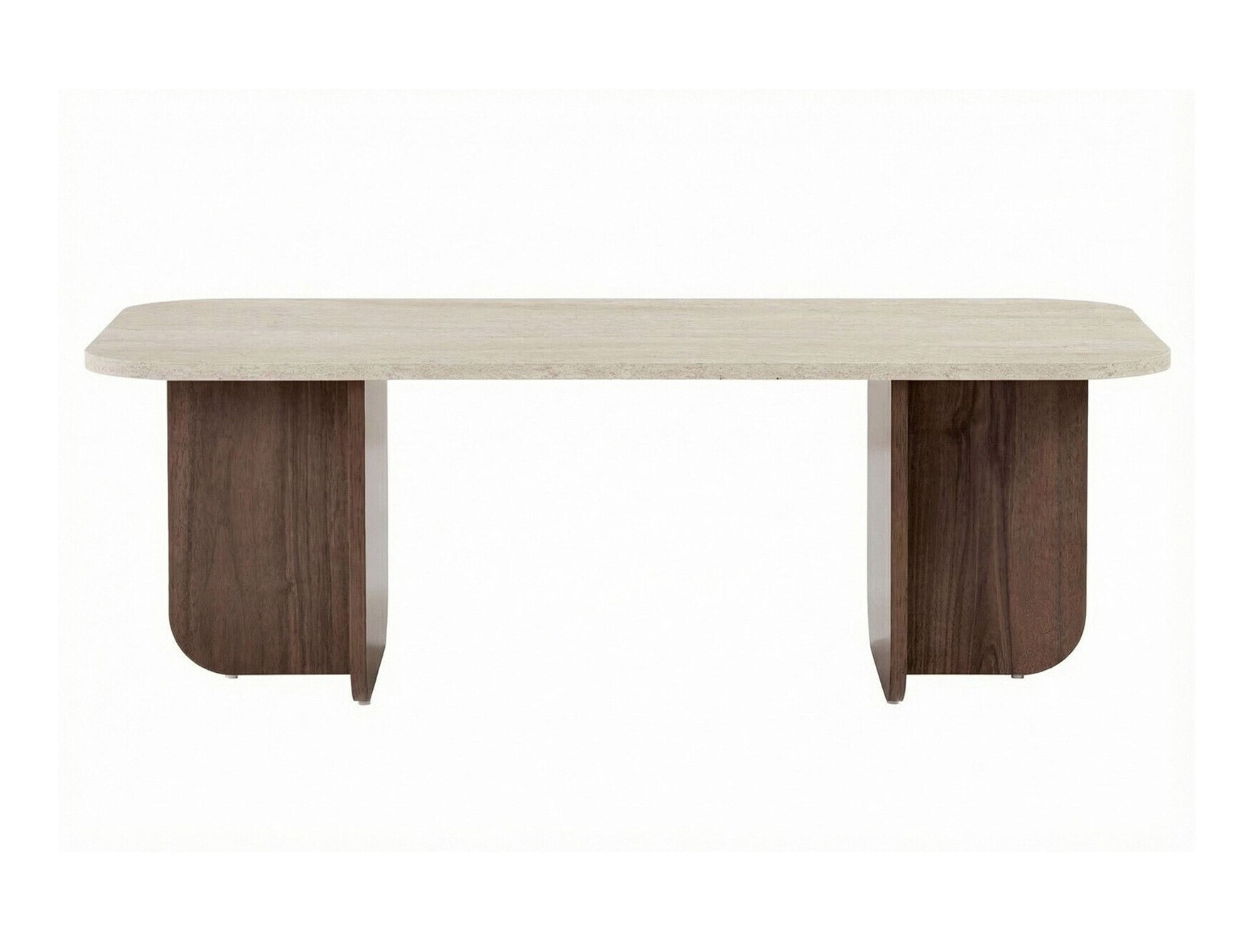 Stočić za kafu Novato 164 (Orah + Svetlo Travertine)