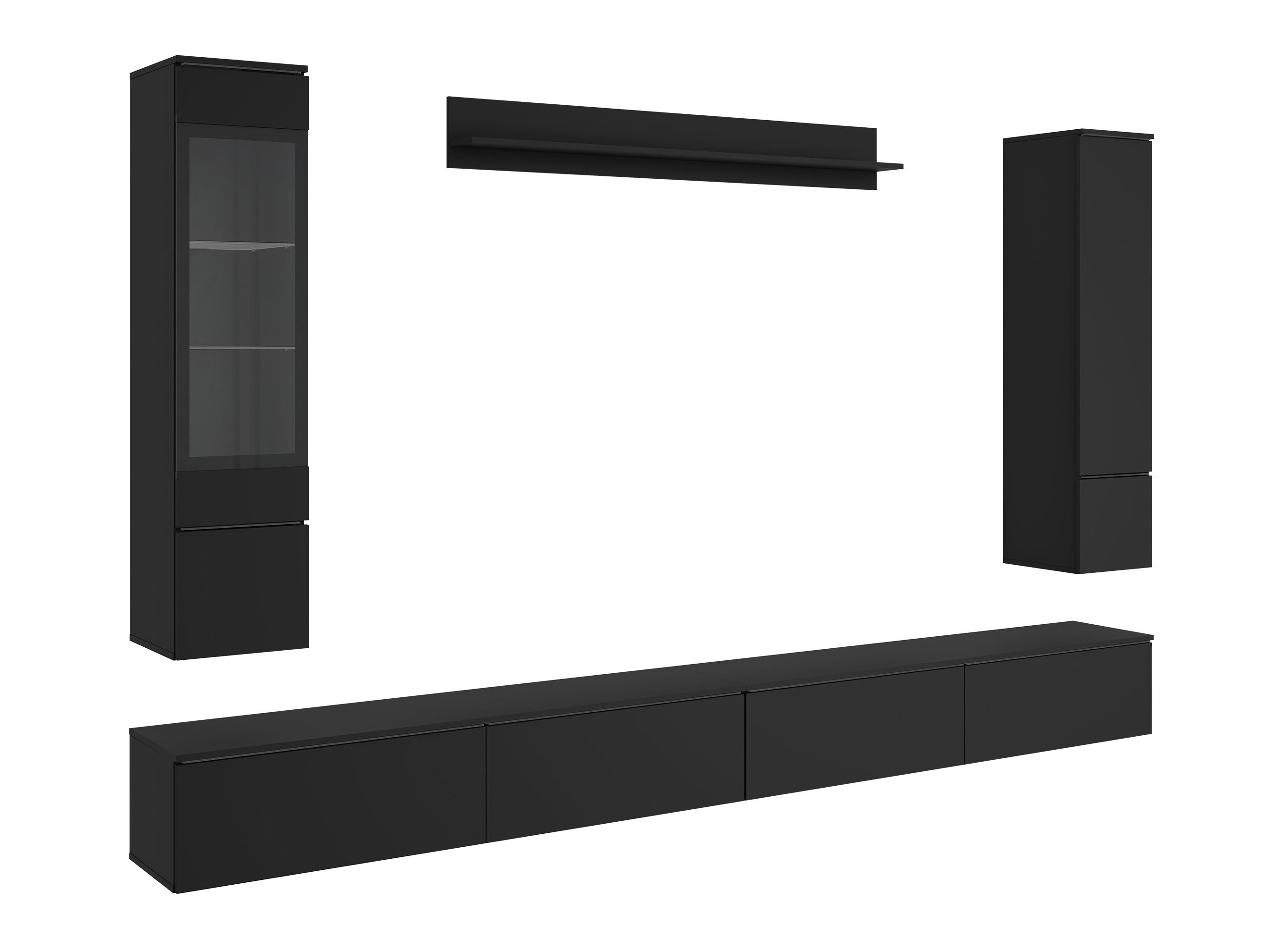 Set za dnevnu sobu Mirfivo 110 (Crno)