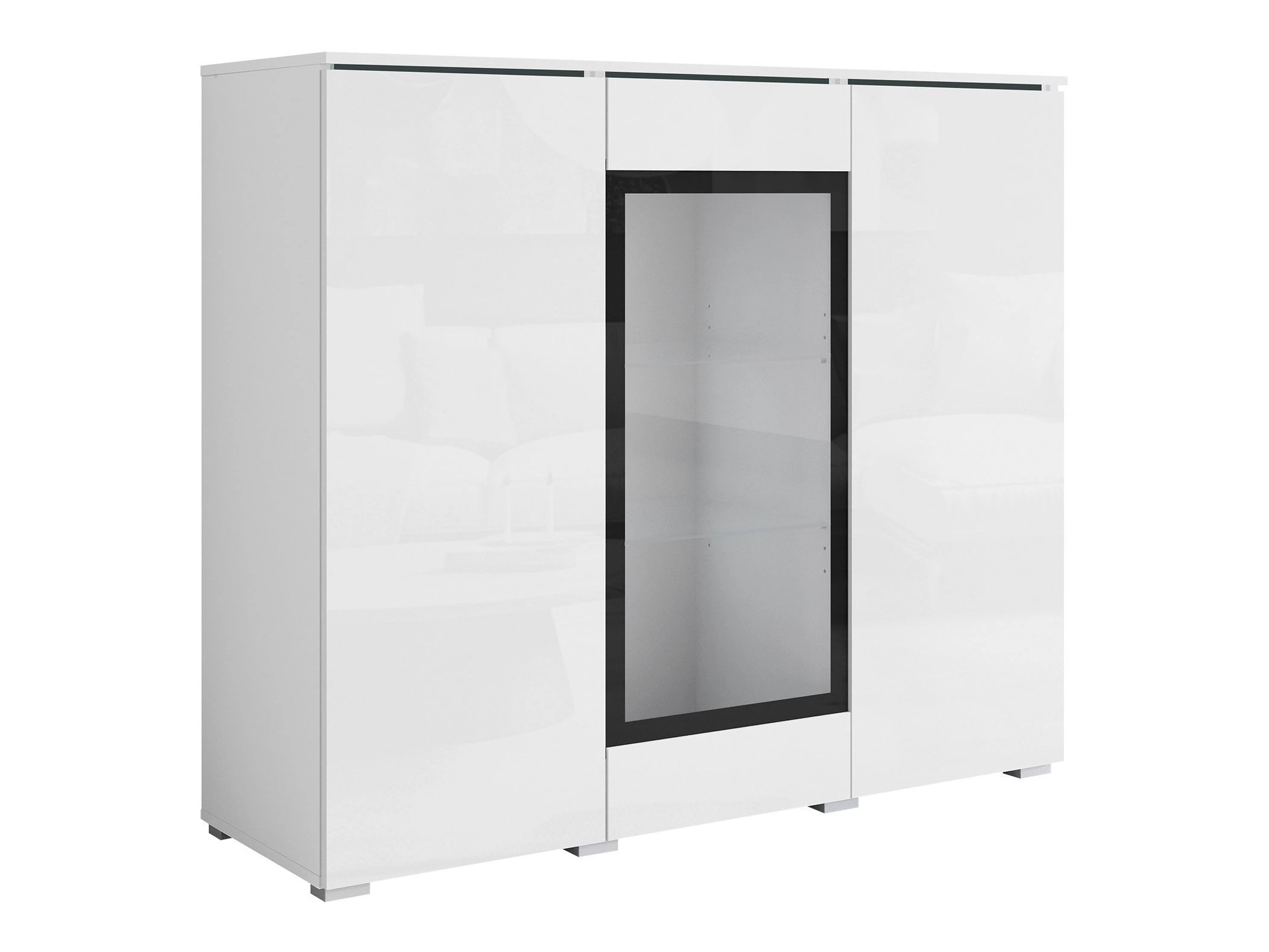 Ormarić Mirfivo 103 (Belo + Sjajno belo)