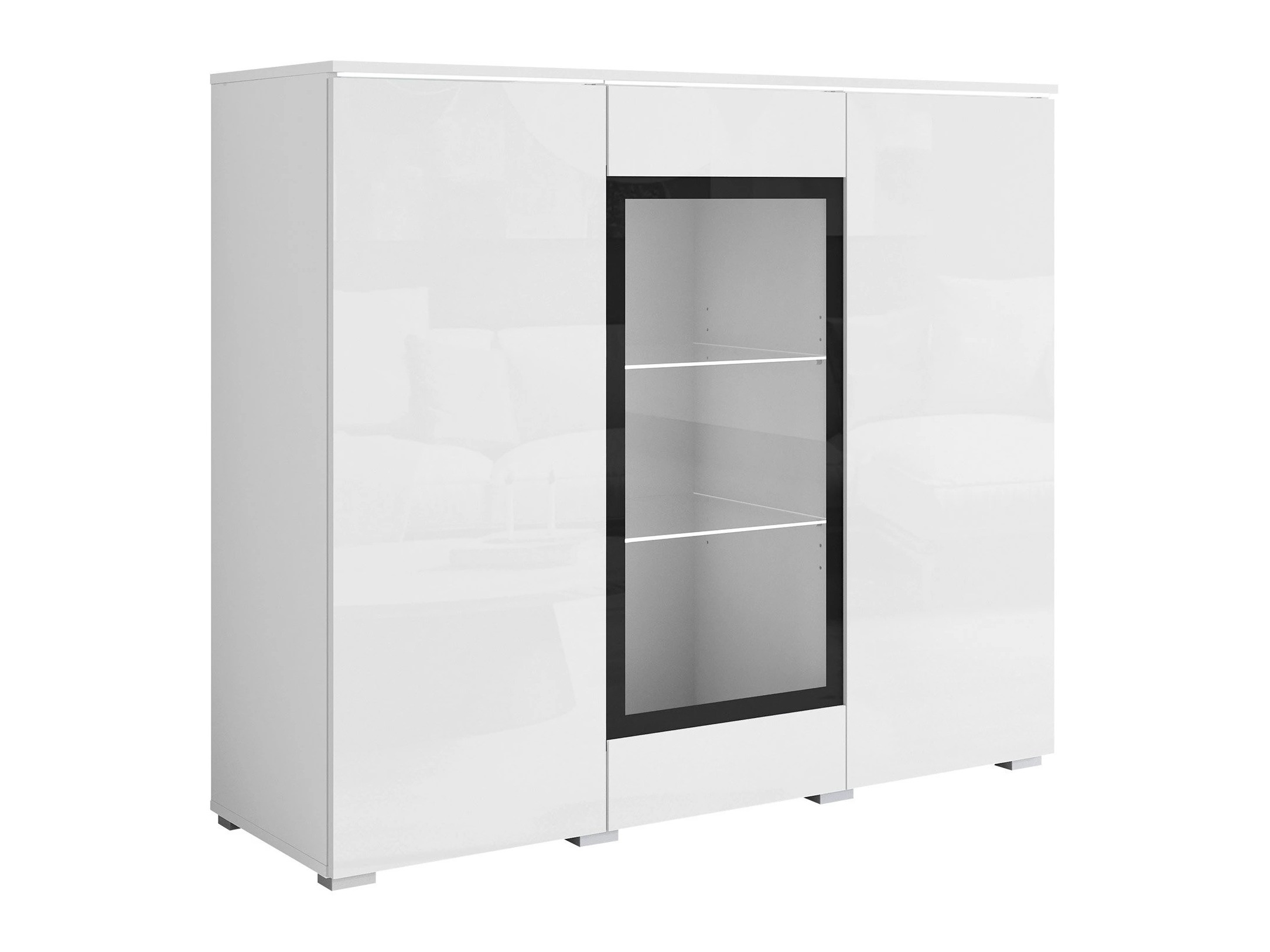 Ormarić Mirfivo 103 (Belo + Sjajno belo)