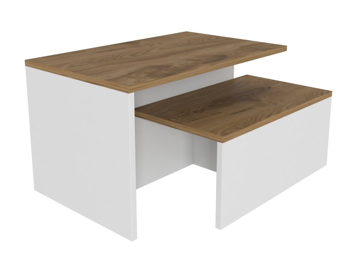 Set stočića za kafu Kailua 2750 (Belo + Hrast)