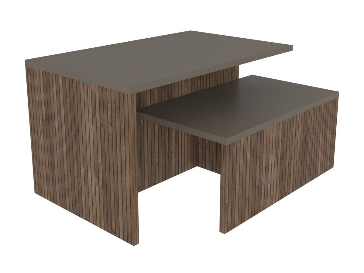 Set stočića za kafu Kailua 2750 (Hrast + Taupe)