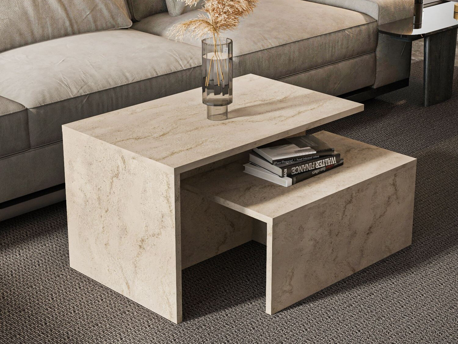Set stočića za kafu Kailua 2750 (Svetlo Travertine)