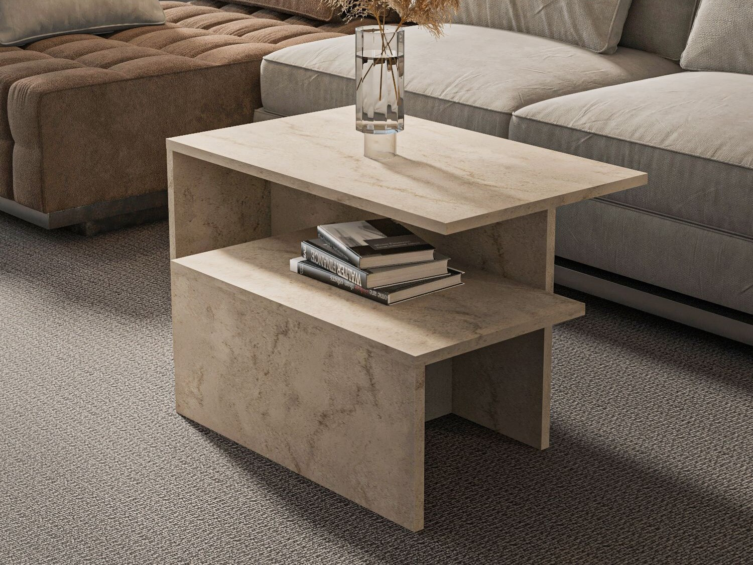 Set stočića za kafu Kailua 2750 (Svetlo Travertine)