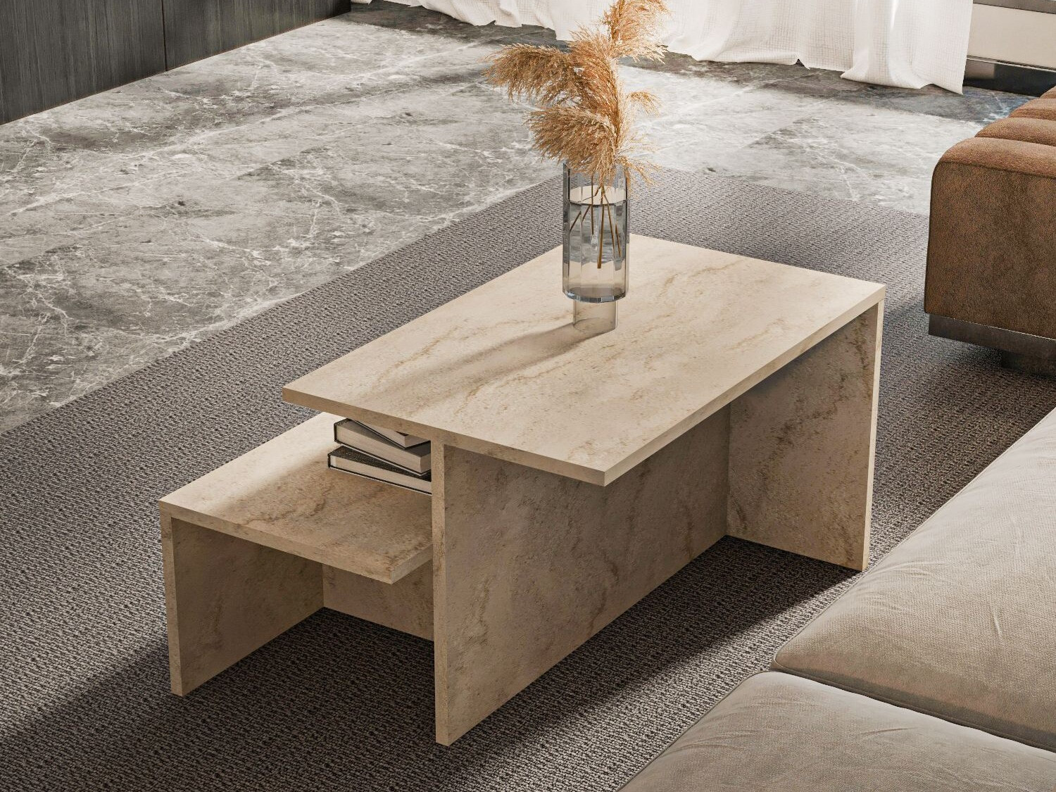Set stočića za kafu Kailua 2750 (Svetlo Travertine)