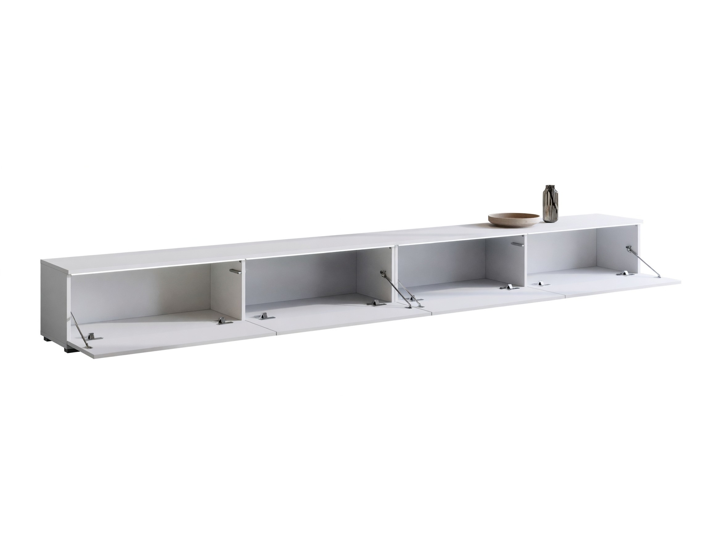 TV komoda Sarasota 199 (Belo + Sjajno belo)