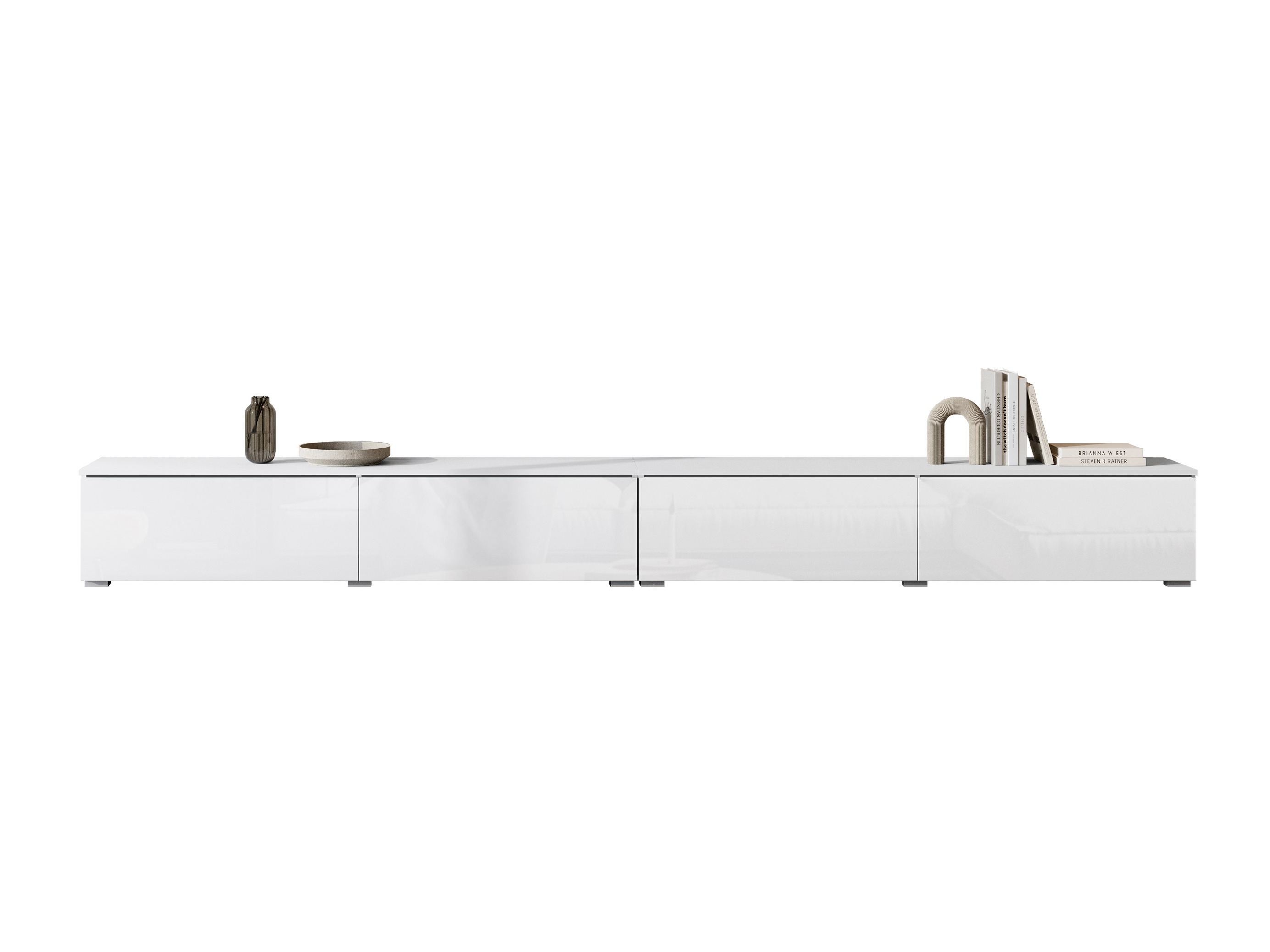 TV komoda Sarasota 199 (Belo + Sjajno belo)