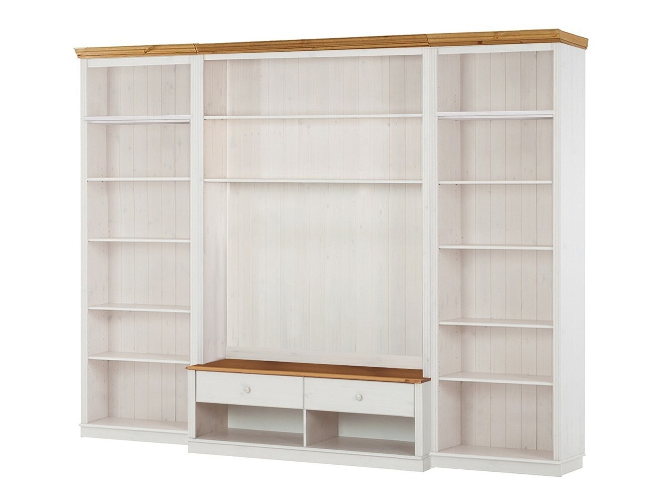 Set za dnevnu sobu Saltoro 127 (Belo + Medeni hrast)