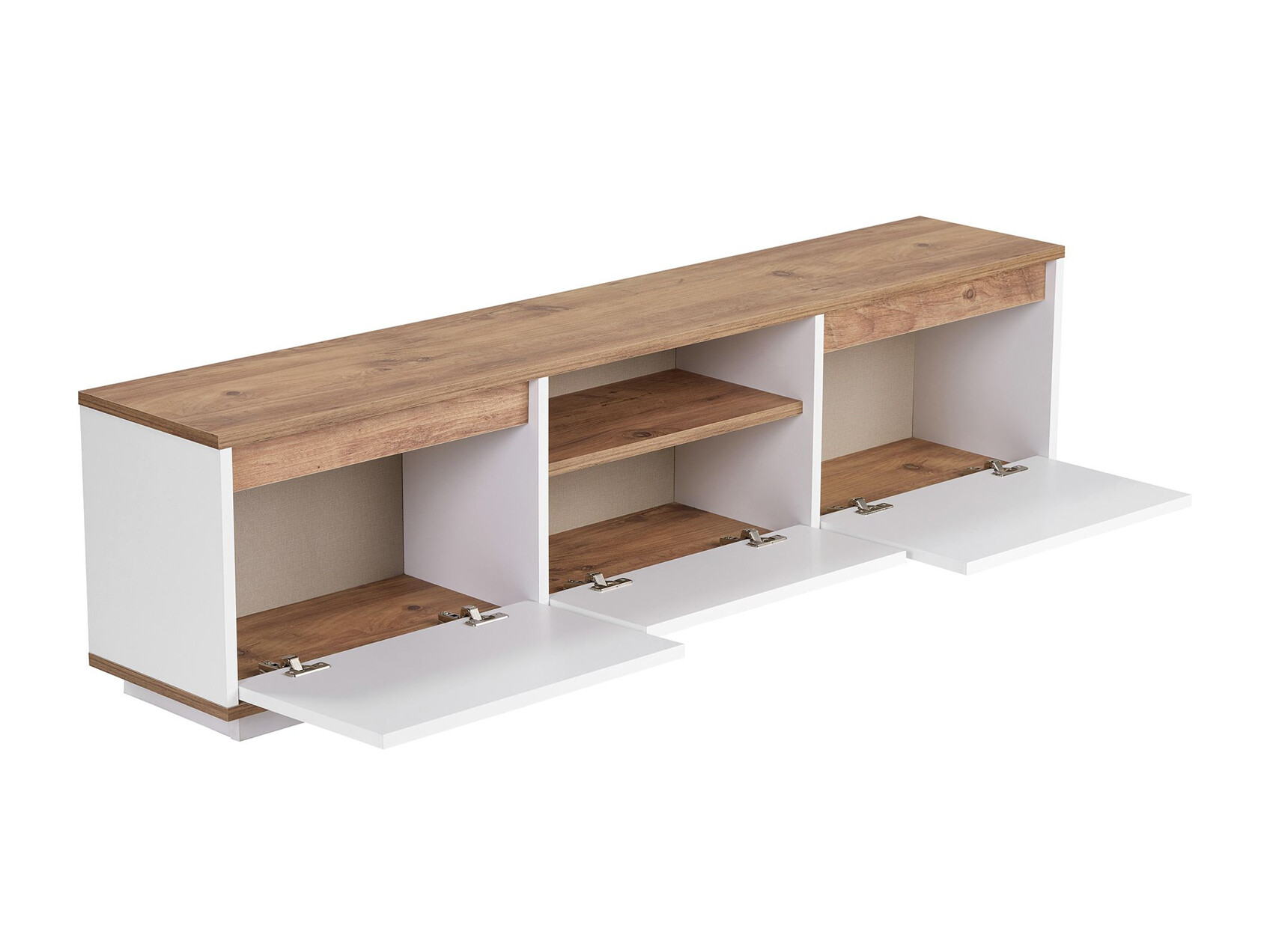 TV komoda Novato 167 (Belo + Bor)