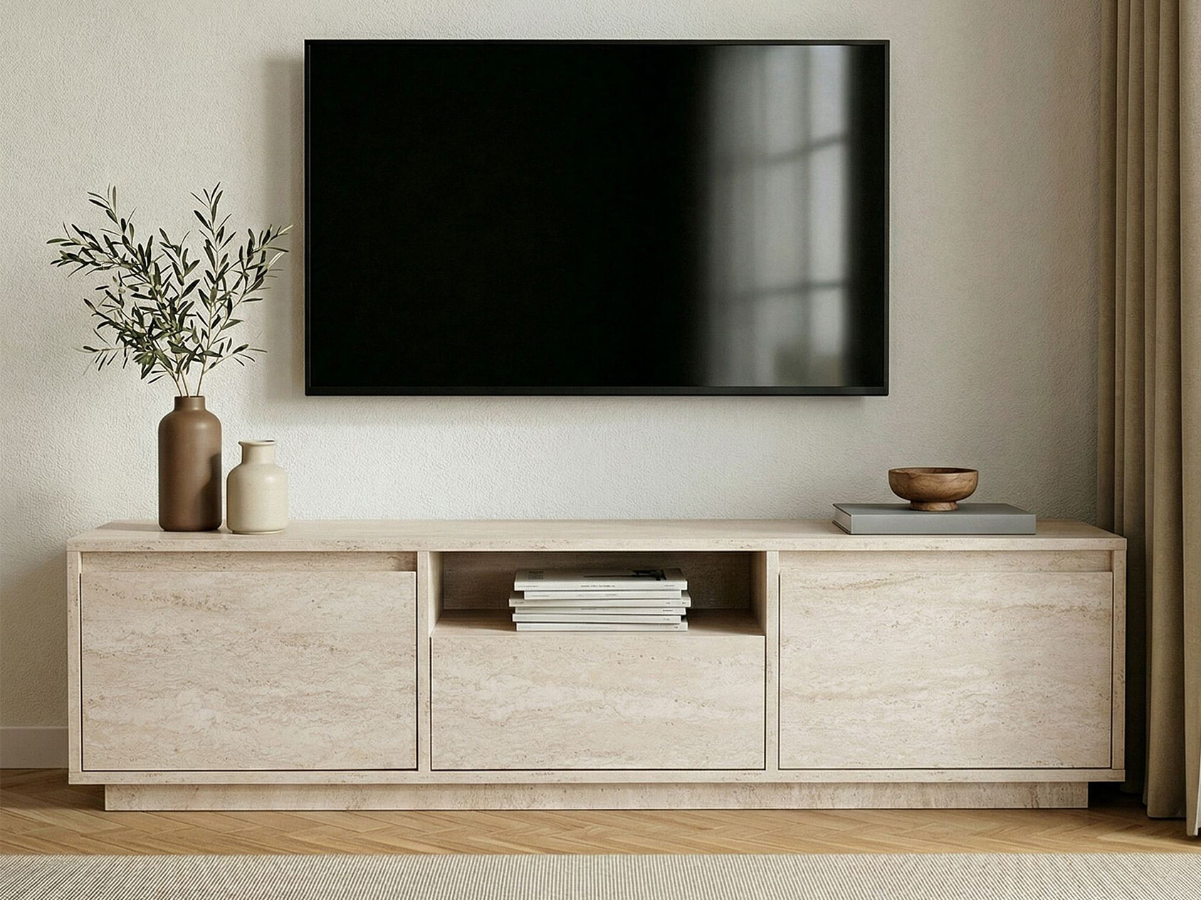 TV komoda Novato 167 (Svetlo Travertine)