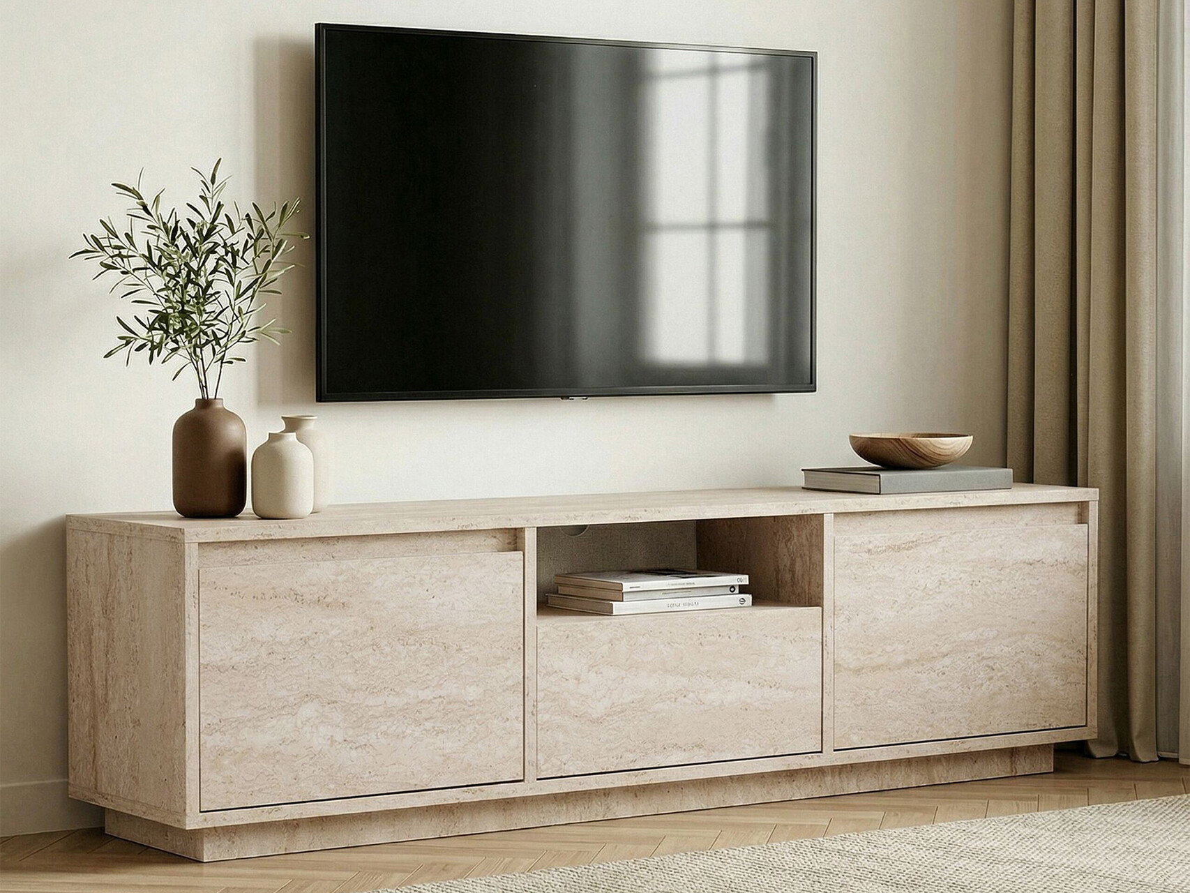 TV komoda Novato 167 (Svetlo Travertine)