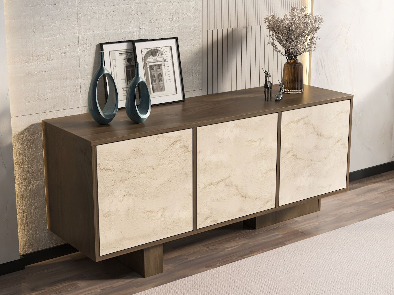 Ormarić Kailua 2761 (Orah + Svetlo Travertine)
