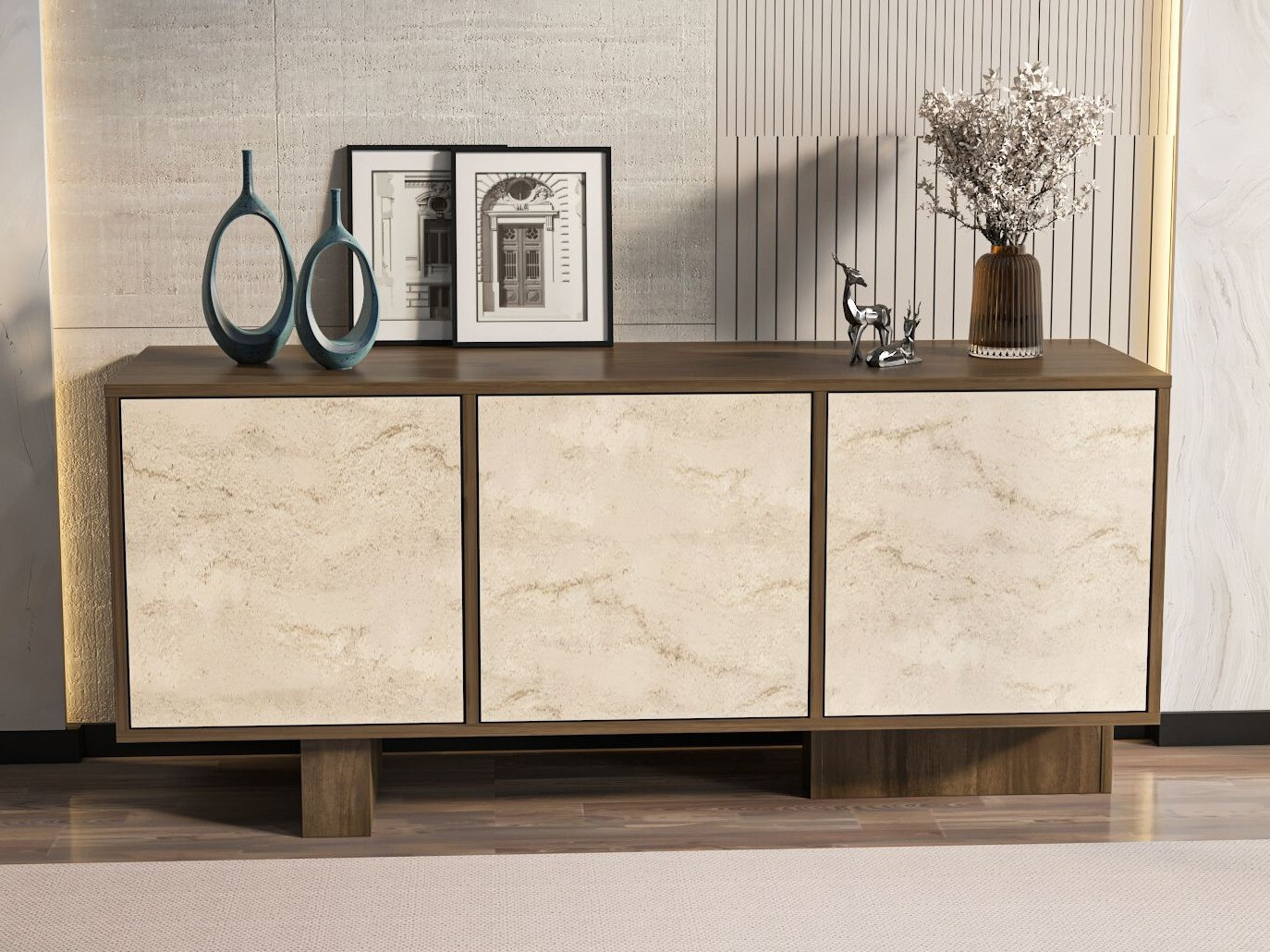 Ormarić Kailua 2761 (Orah + Svetlo Travertine)