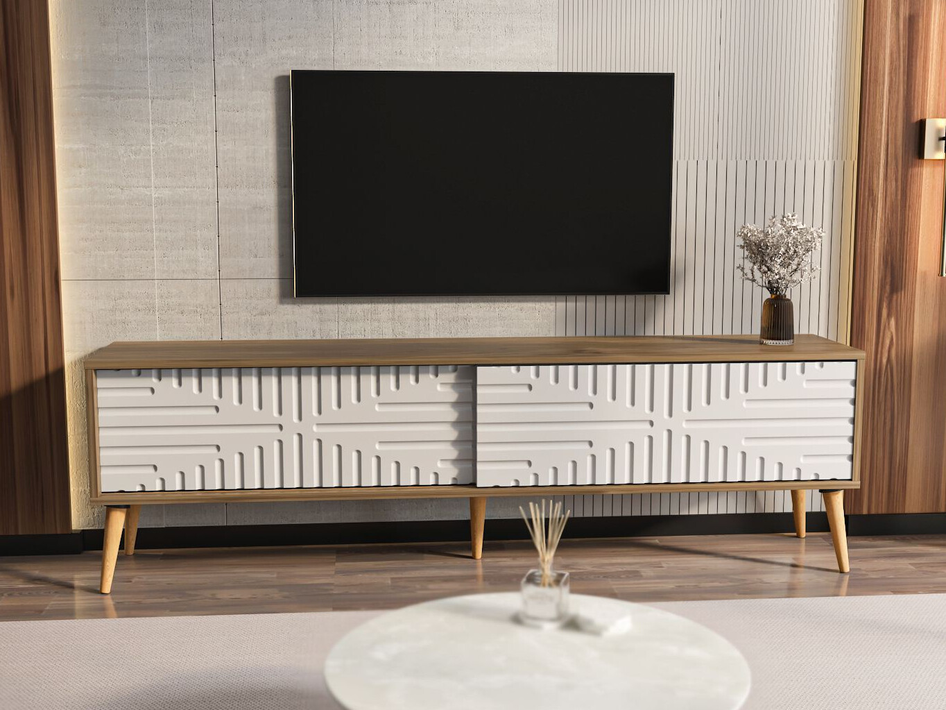 TV komoda Kailua 2771 (Belo + Orah)