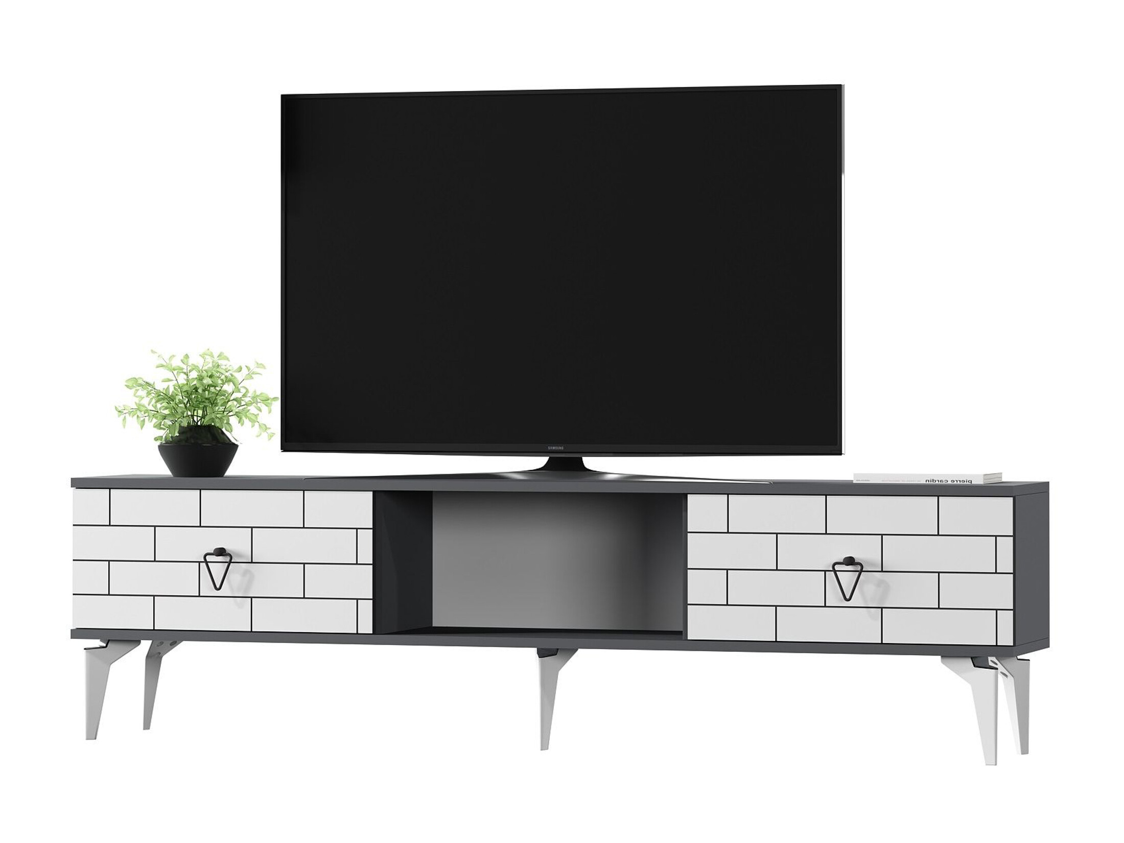 TV komoda Kailua 2777 (Belo + Antracit)