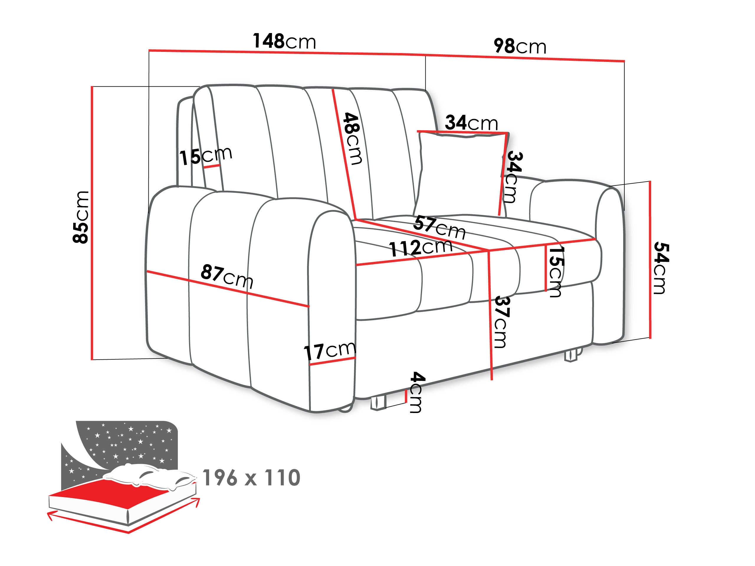 Sofa na razvlačenje Columbus 263 (Lumo 30)