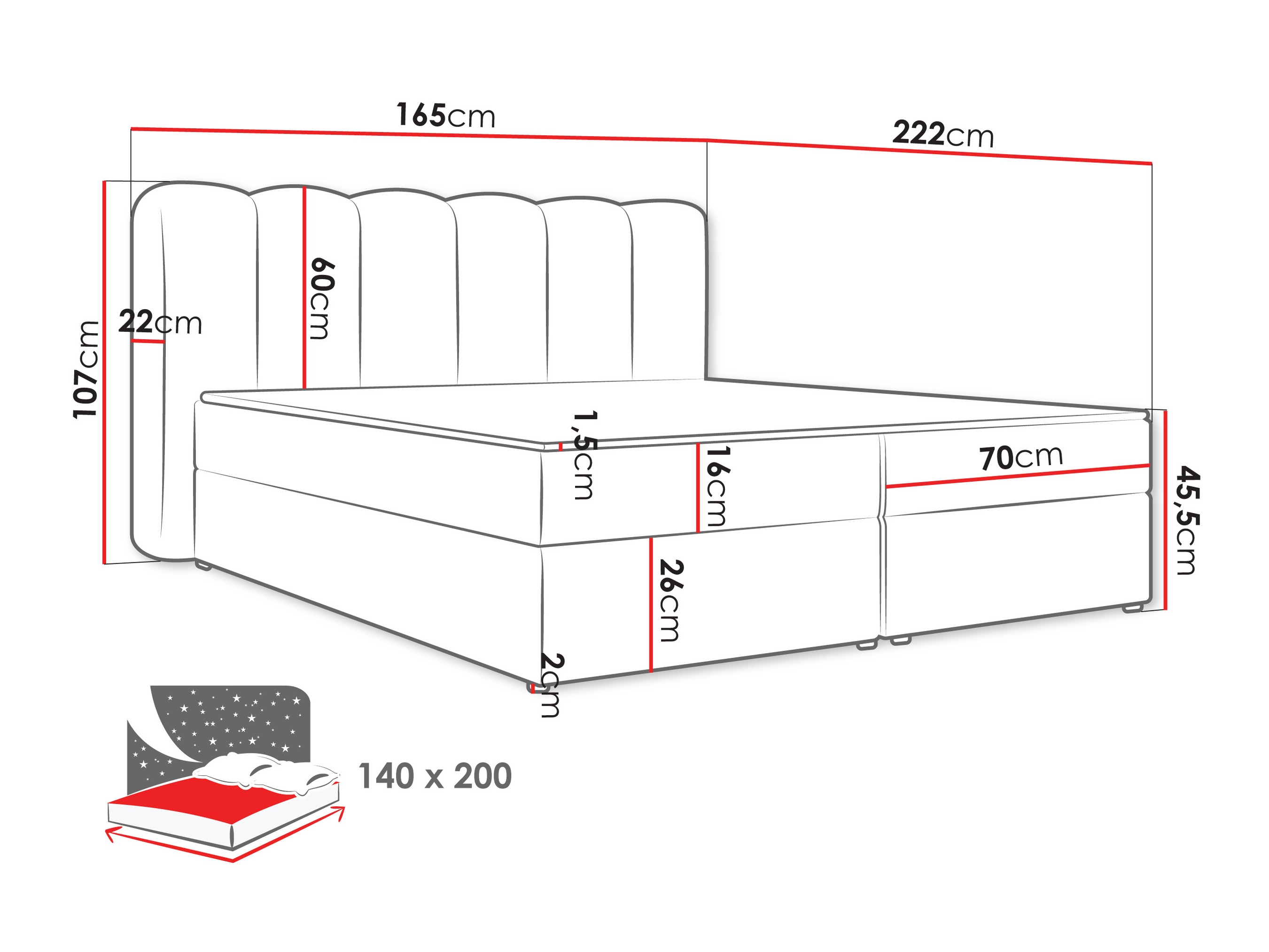 Boxspring krevet Stonecrest 112 (Lambi 04)