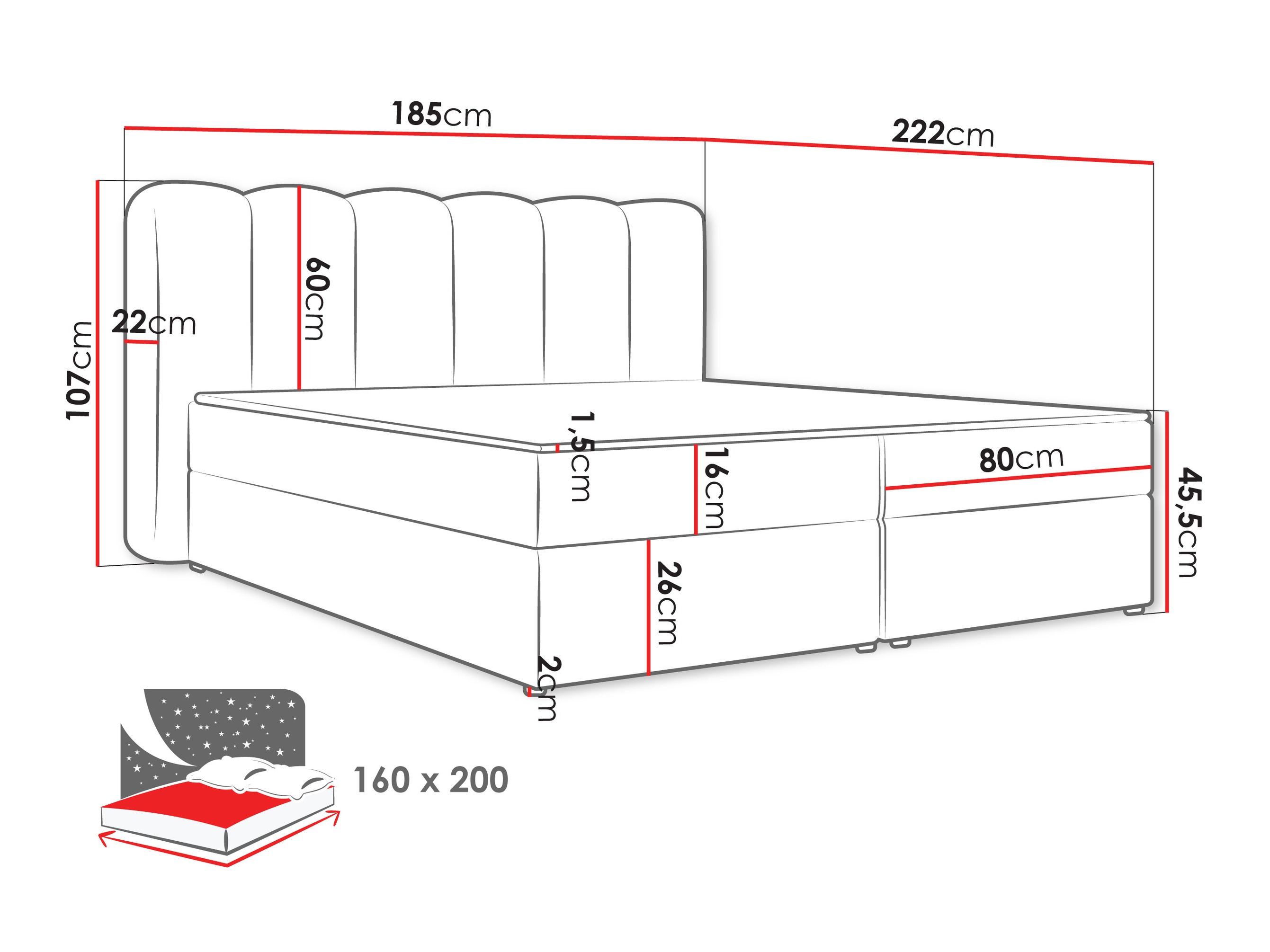 Boxspring krevet Stonecrest 112 (Lambi 04)