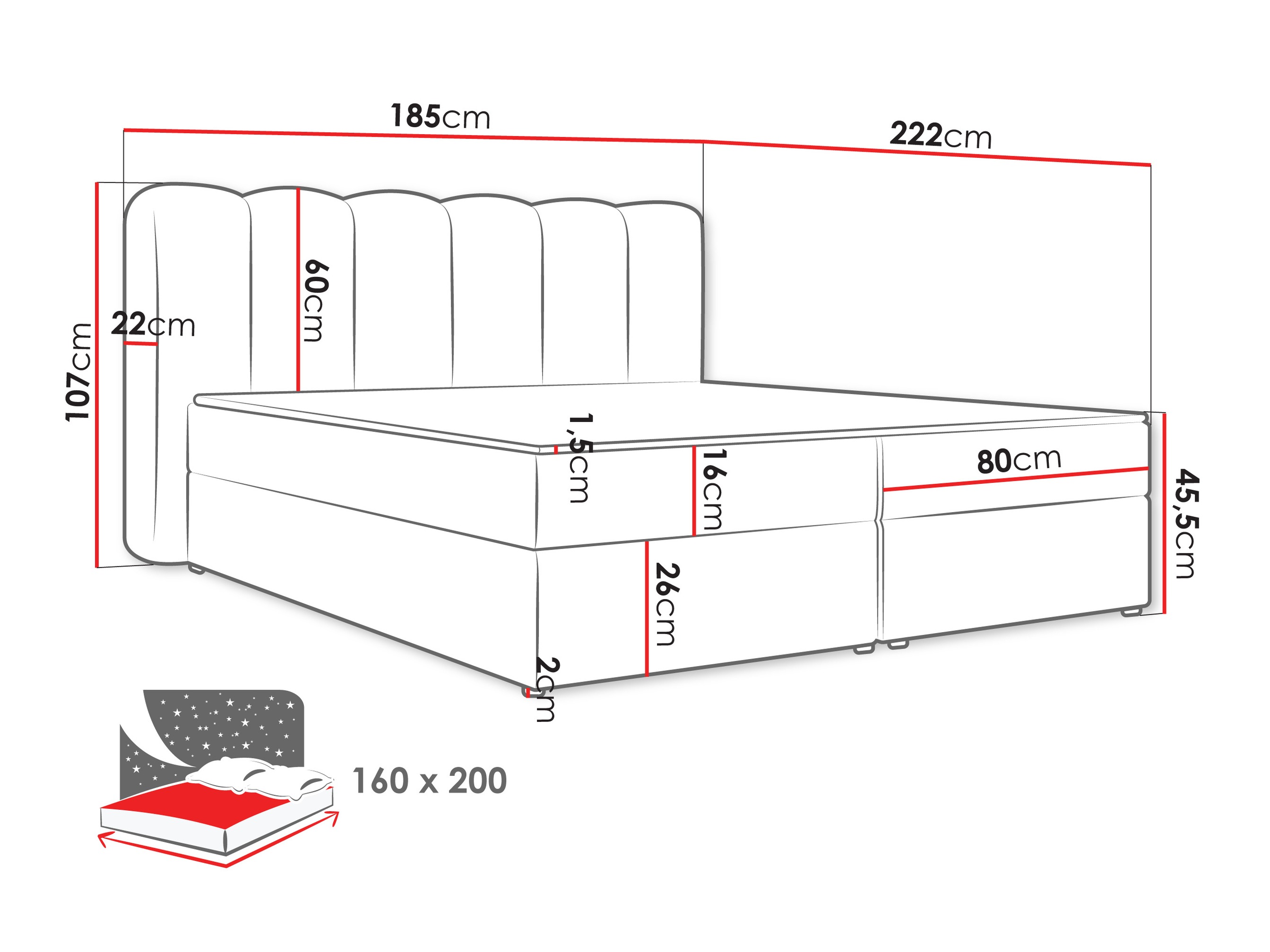 Boxspring krevet Stonecrest 112 (Lambi 08)