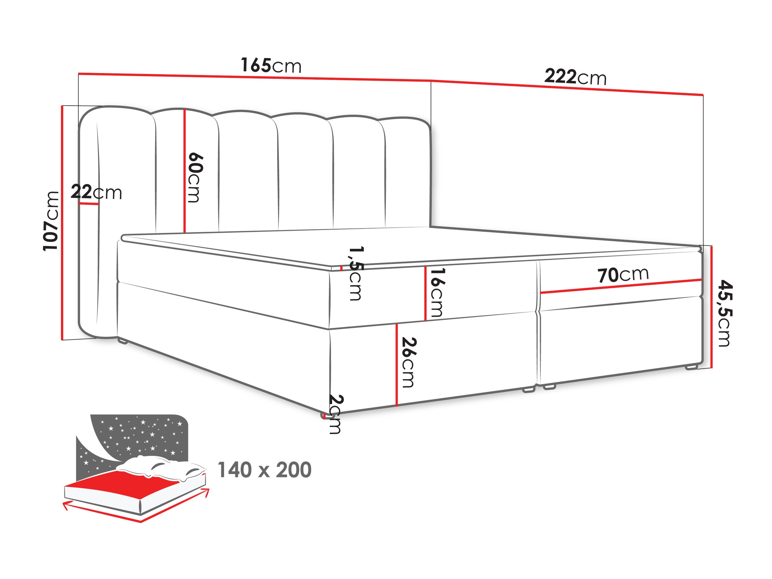 Boxspring krevet Stonecrest 112 (Lambi 11)