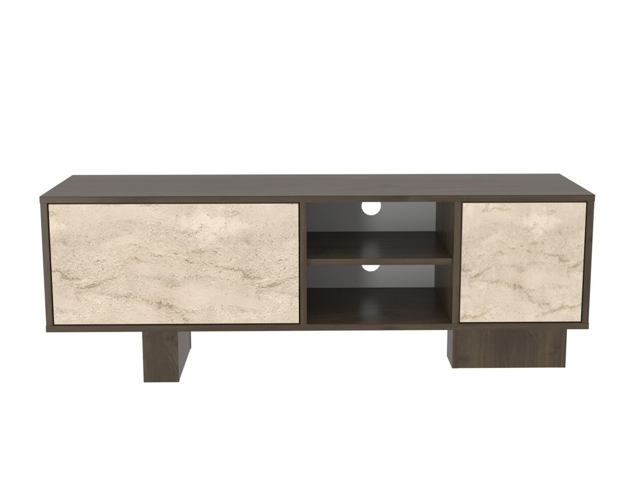 TV komoda Asheboro 211 (Orah + Svetlo Travertine)