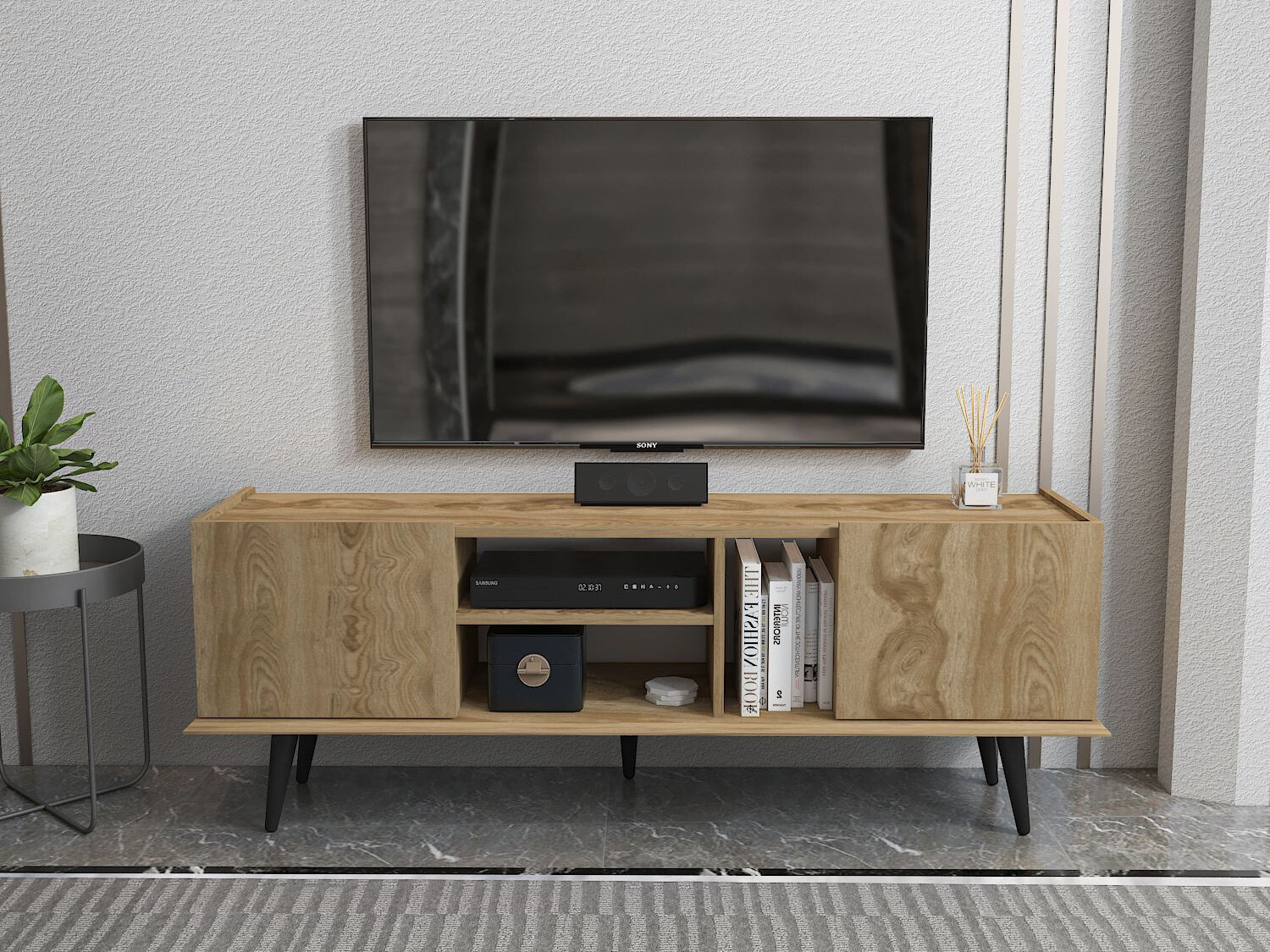 TV komoda Asheboro 214 (Svetli javor)