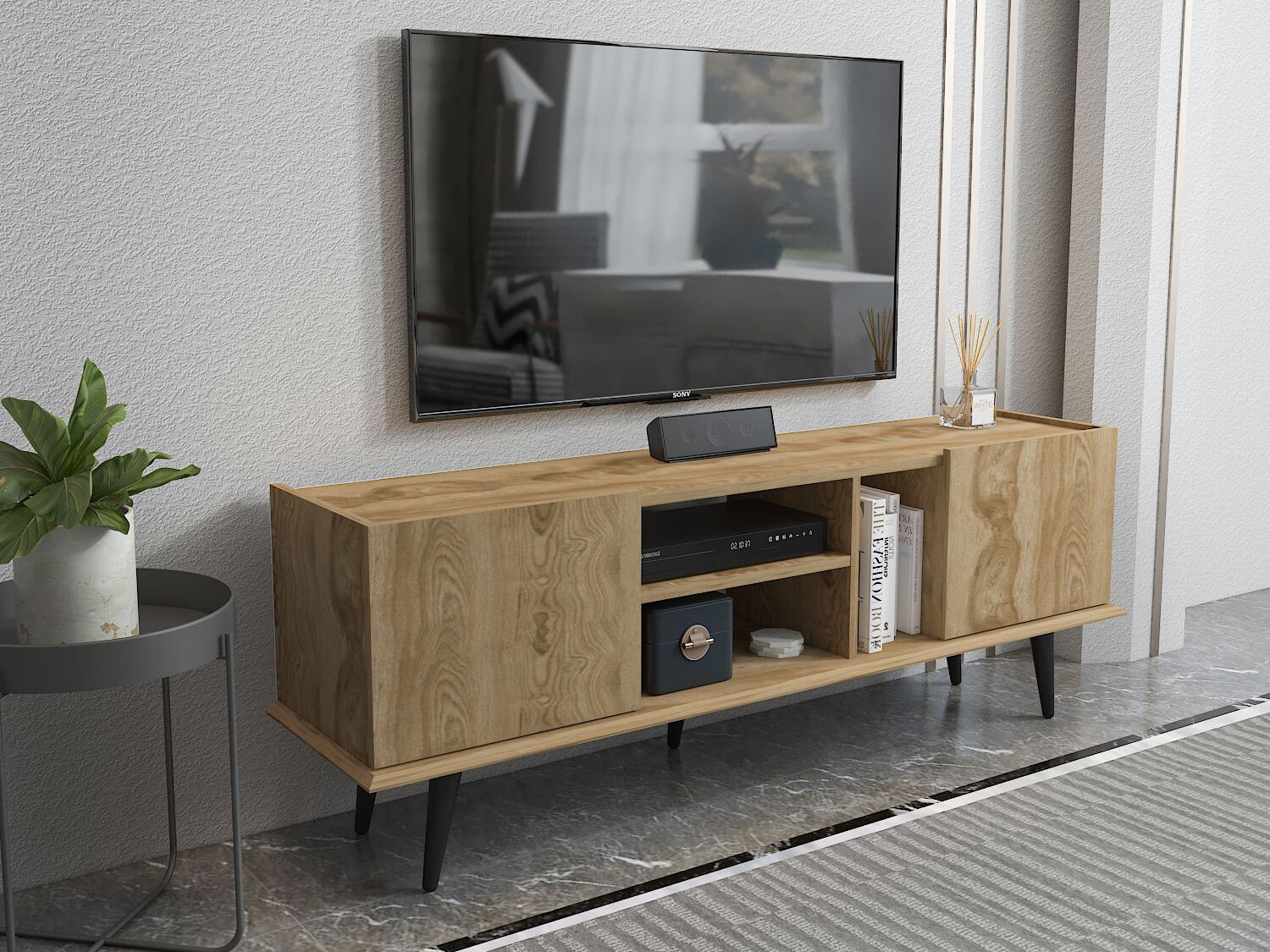 TV komoda Asheboro 214 (Svetli javor)