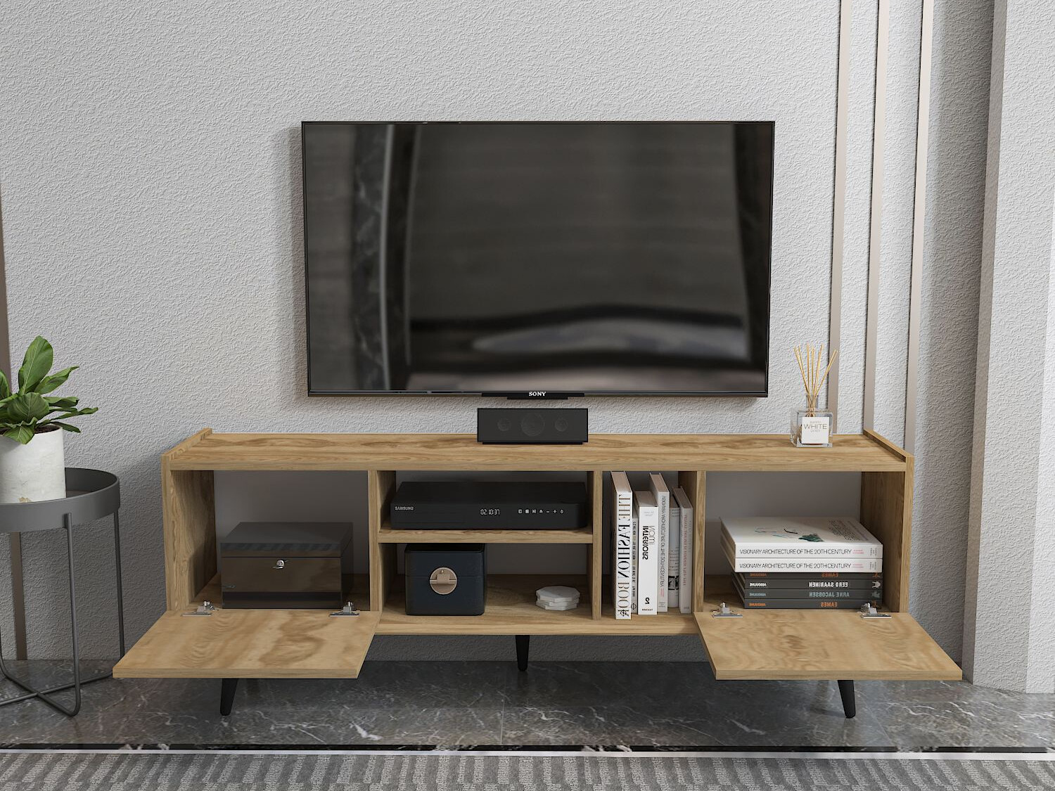 TV komoda Asheboro 214 (Svetli javor)